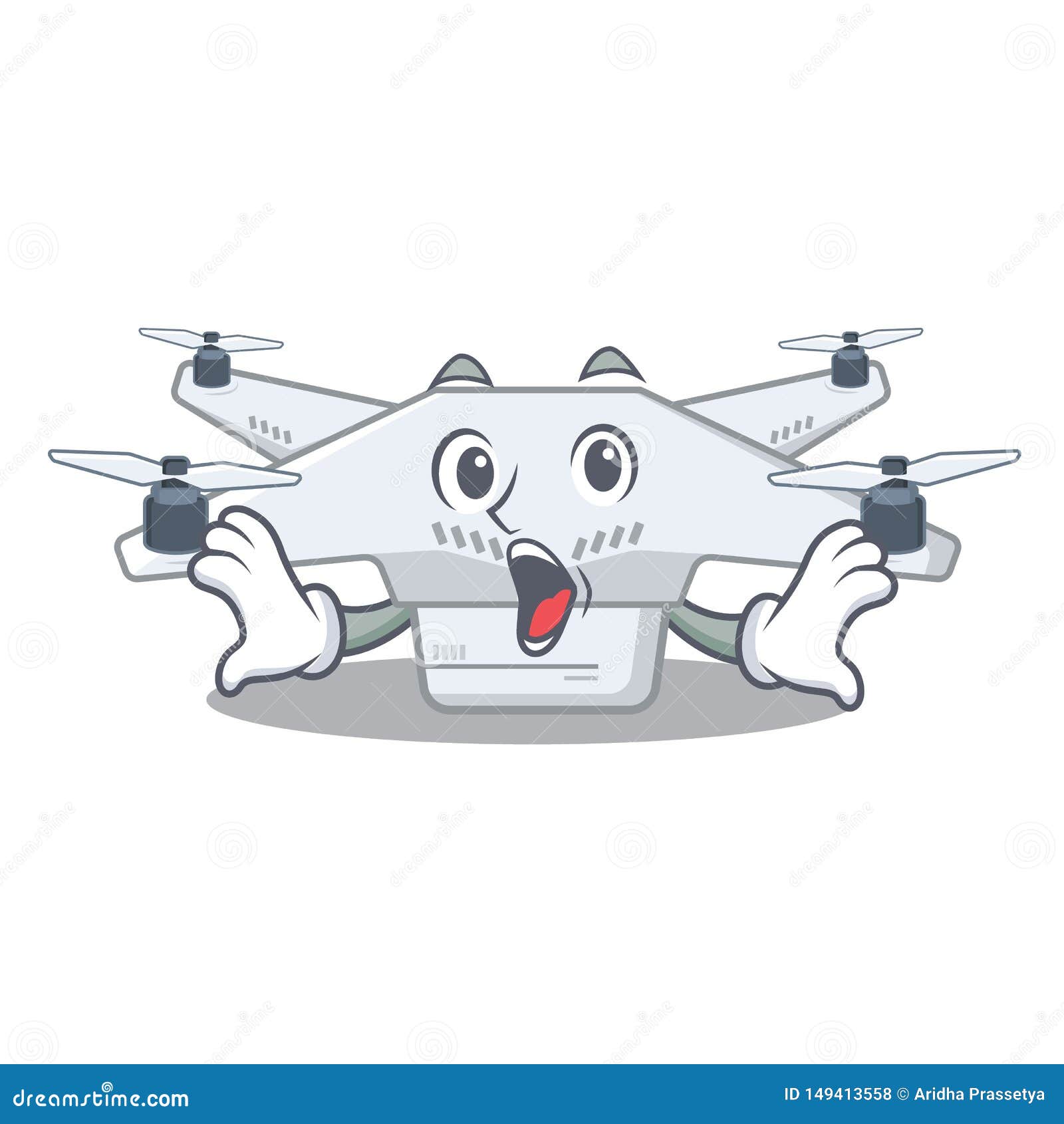 surprised drone in the a character 