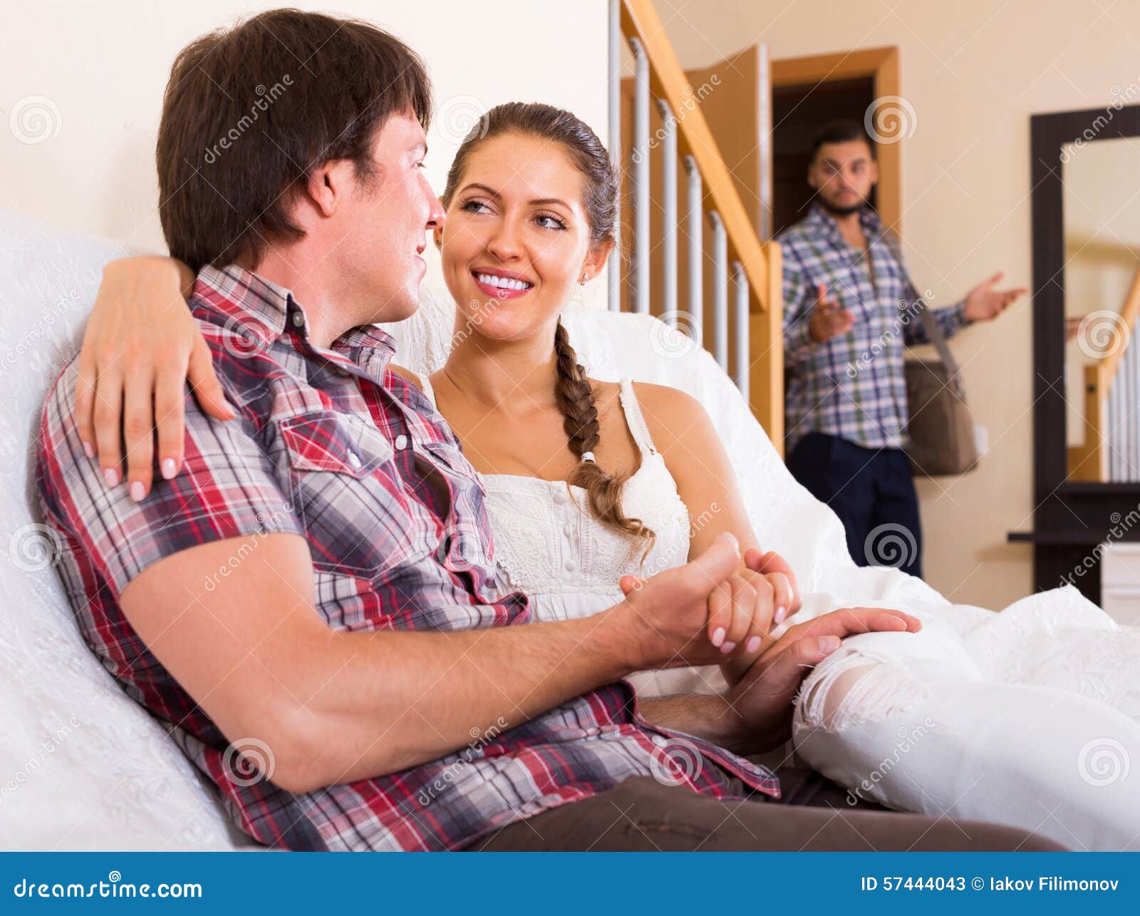 Surprised Husband Coming Home Stock Image Image Of European Discover