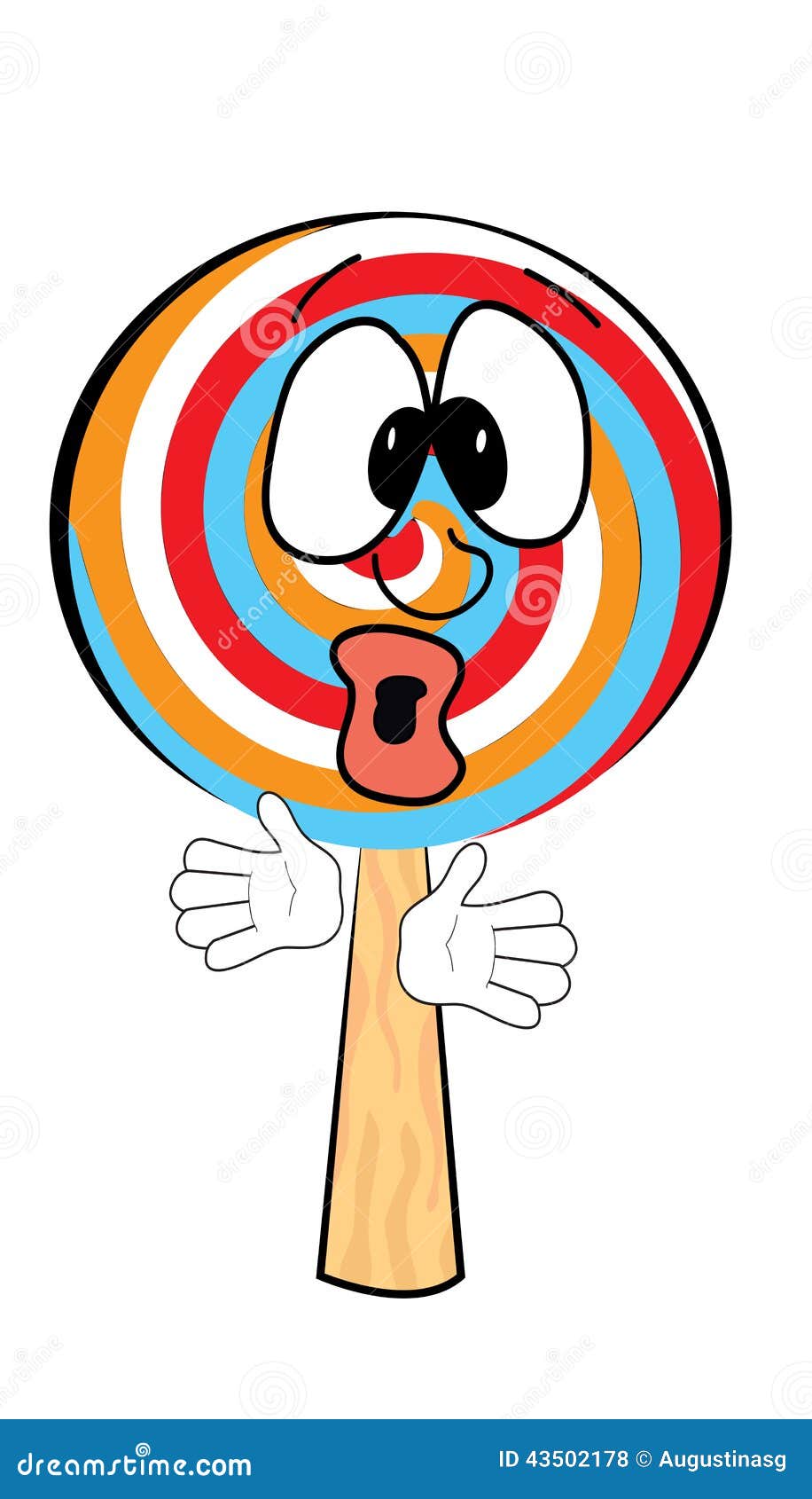 Surprised Lollipop cartoon stock illustration. Illustration of isolated