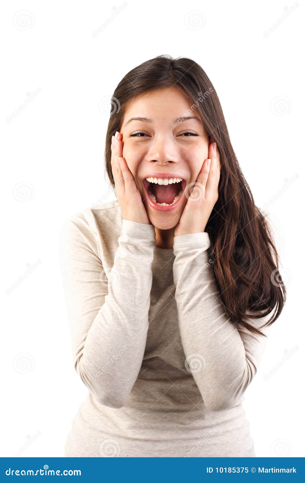 Surprised woman stock image. Image of happiness, background - 10185375