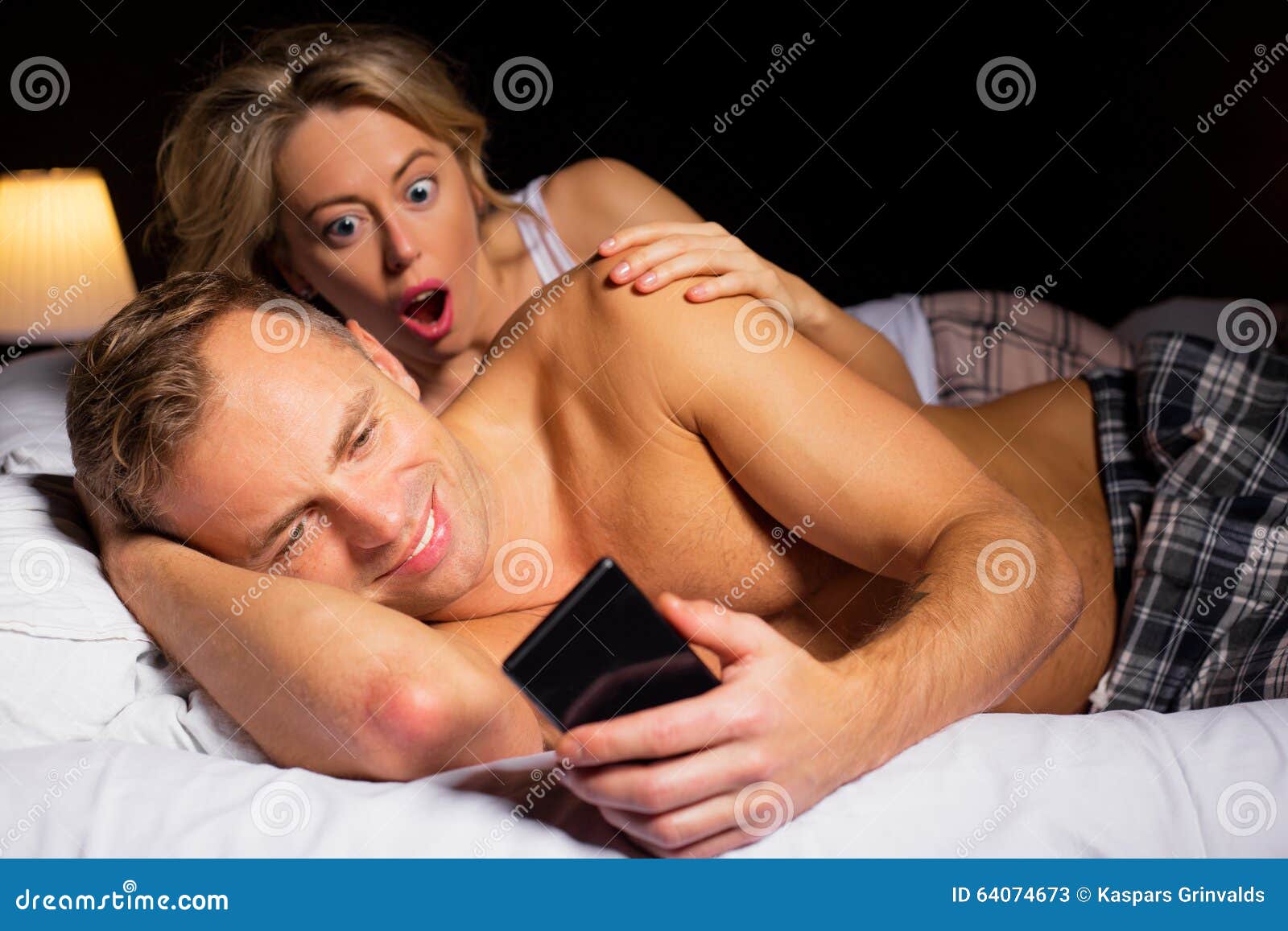 Wife caught cheating in bed