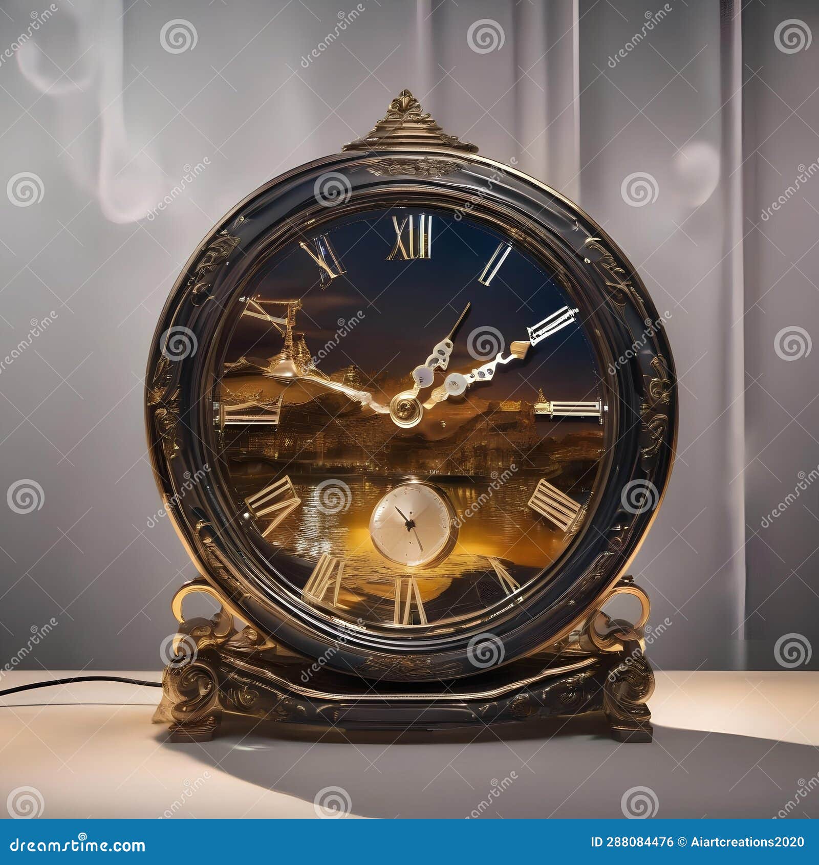 surreal depiction of a clock melting away in a dali-esque dreamscape2