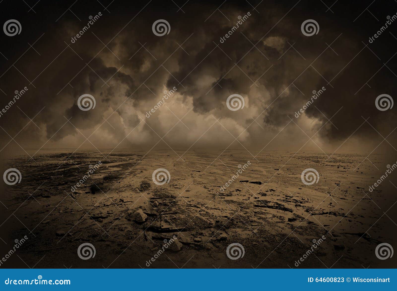 surreal landscape background, desolate desert