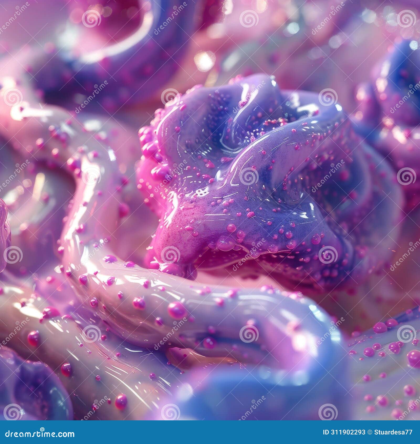 Surreal Pink Biomorphic Structures Stock Image Image of structures, organism 311902293