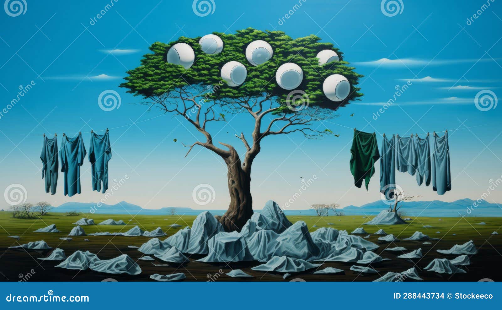 surreal recycling: a realistic painting by magritte