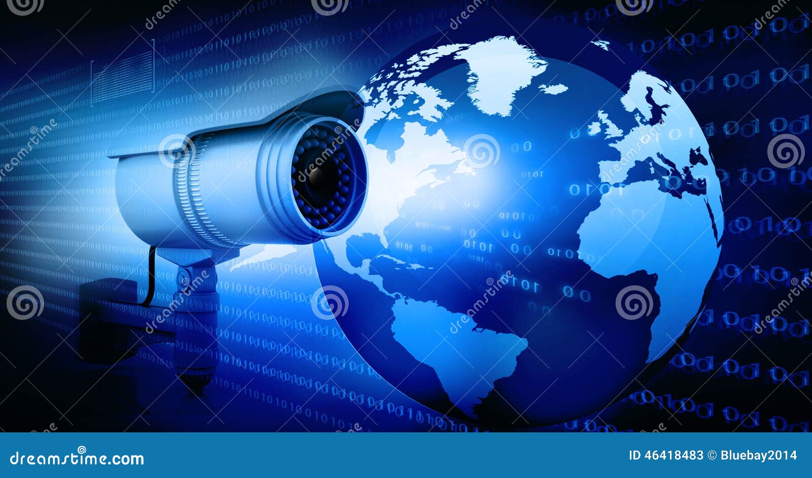 A Surveillance Camera Mounted On A Homemade Wooden Mount Hangs Over The