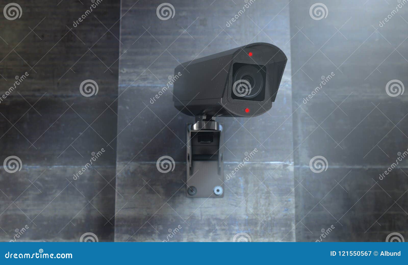 Surveillance Camera at Night Stock Illustration Illustration of