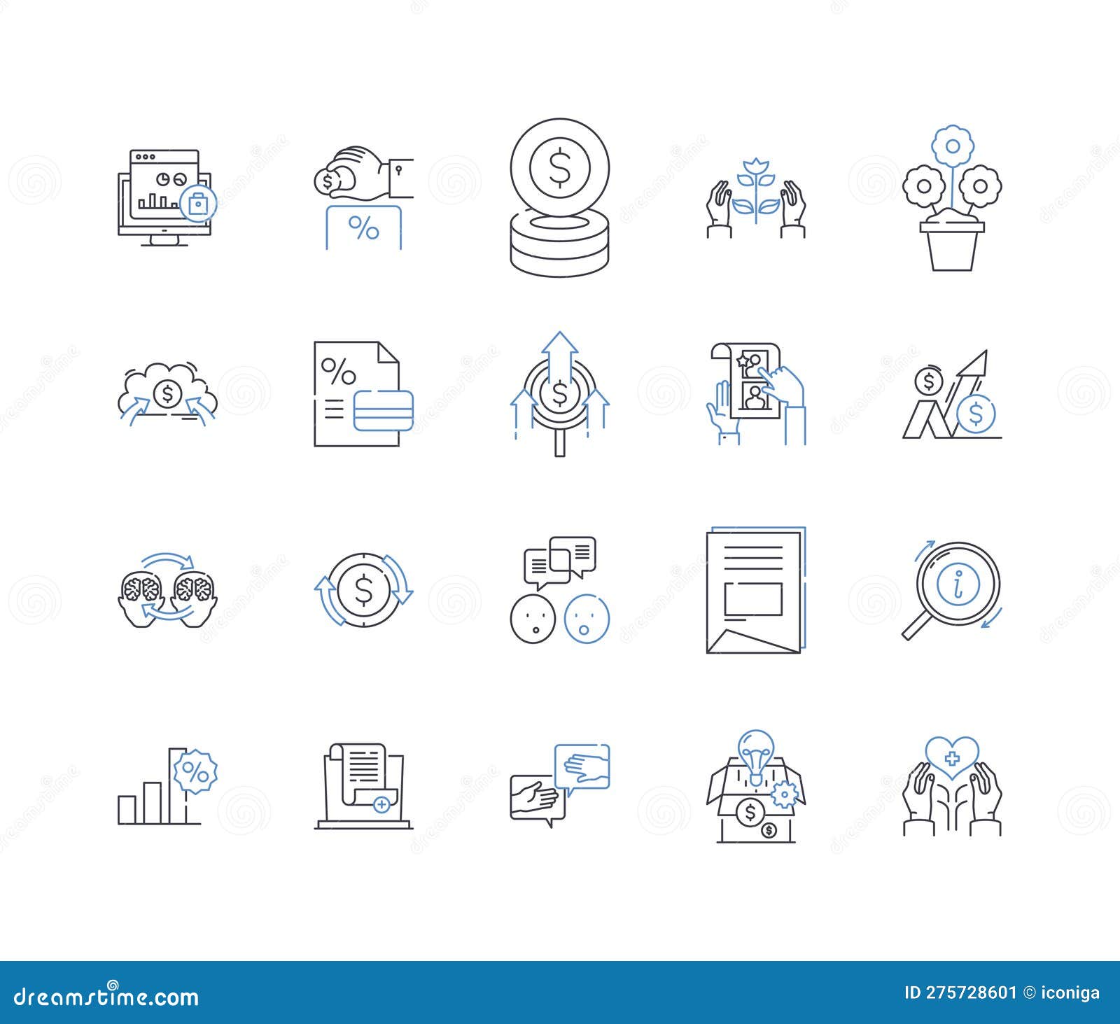 survey and explore line icons collection. discover, assess, investigate, examine, scrutinize, quiz, audit  and