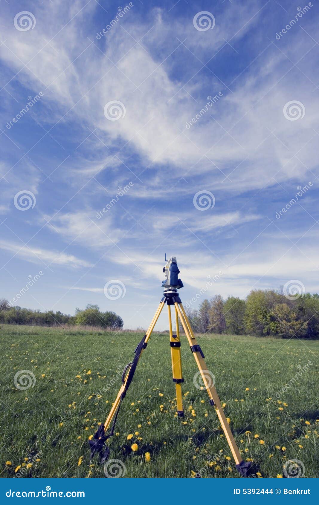 Surveying during Spring Time Stock Photo Image of tripod, positioning 5392444