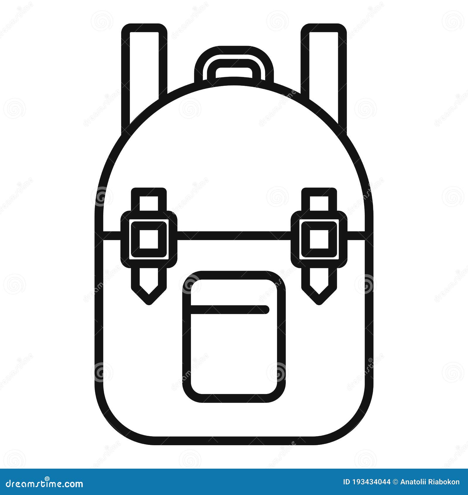 Survival Backpack Icon, Outline Style Stock Vector - Illustration of ...