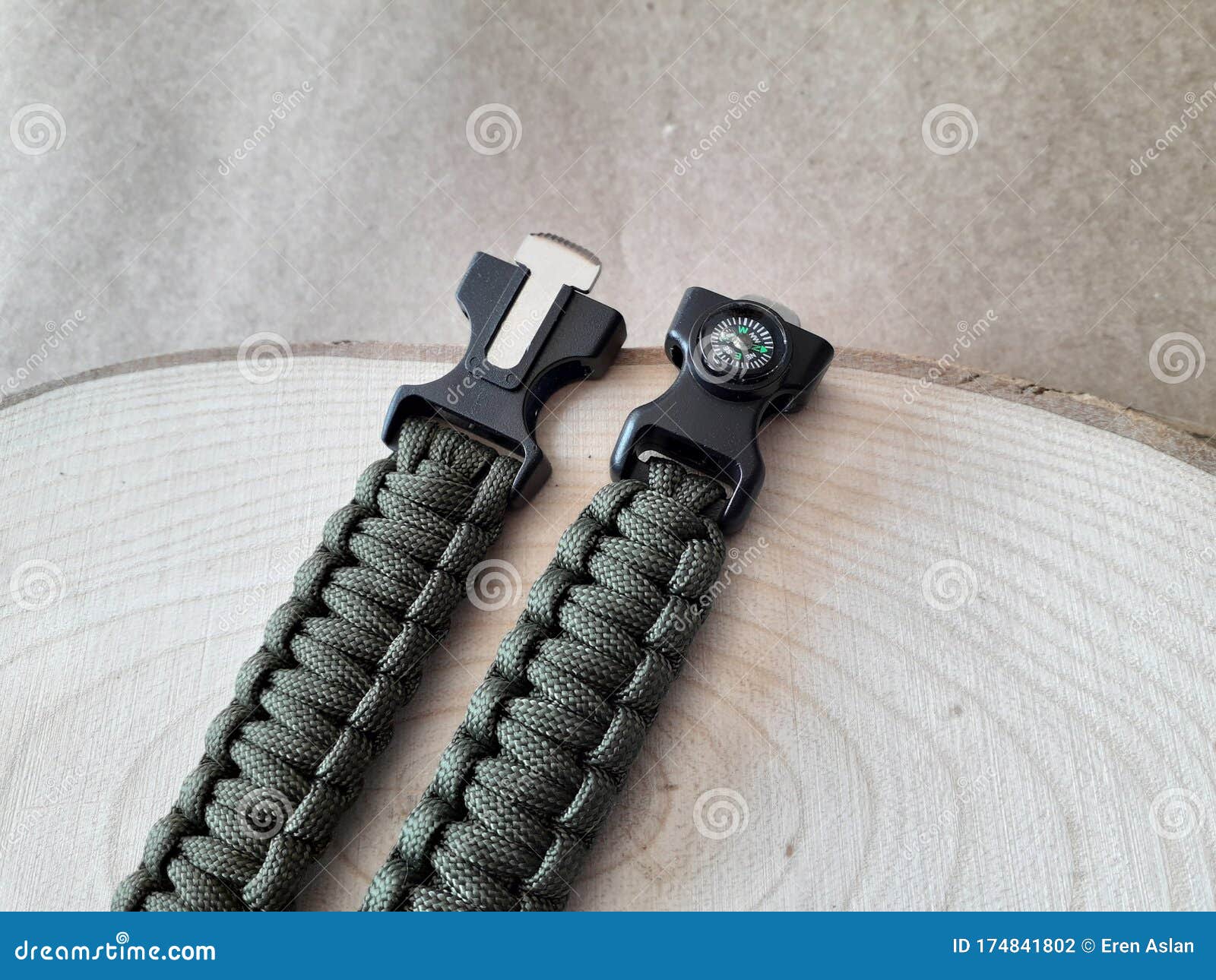Survival Tactical Handmade Paracord Bracelet Stock Photo Image of