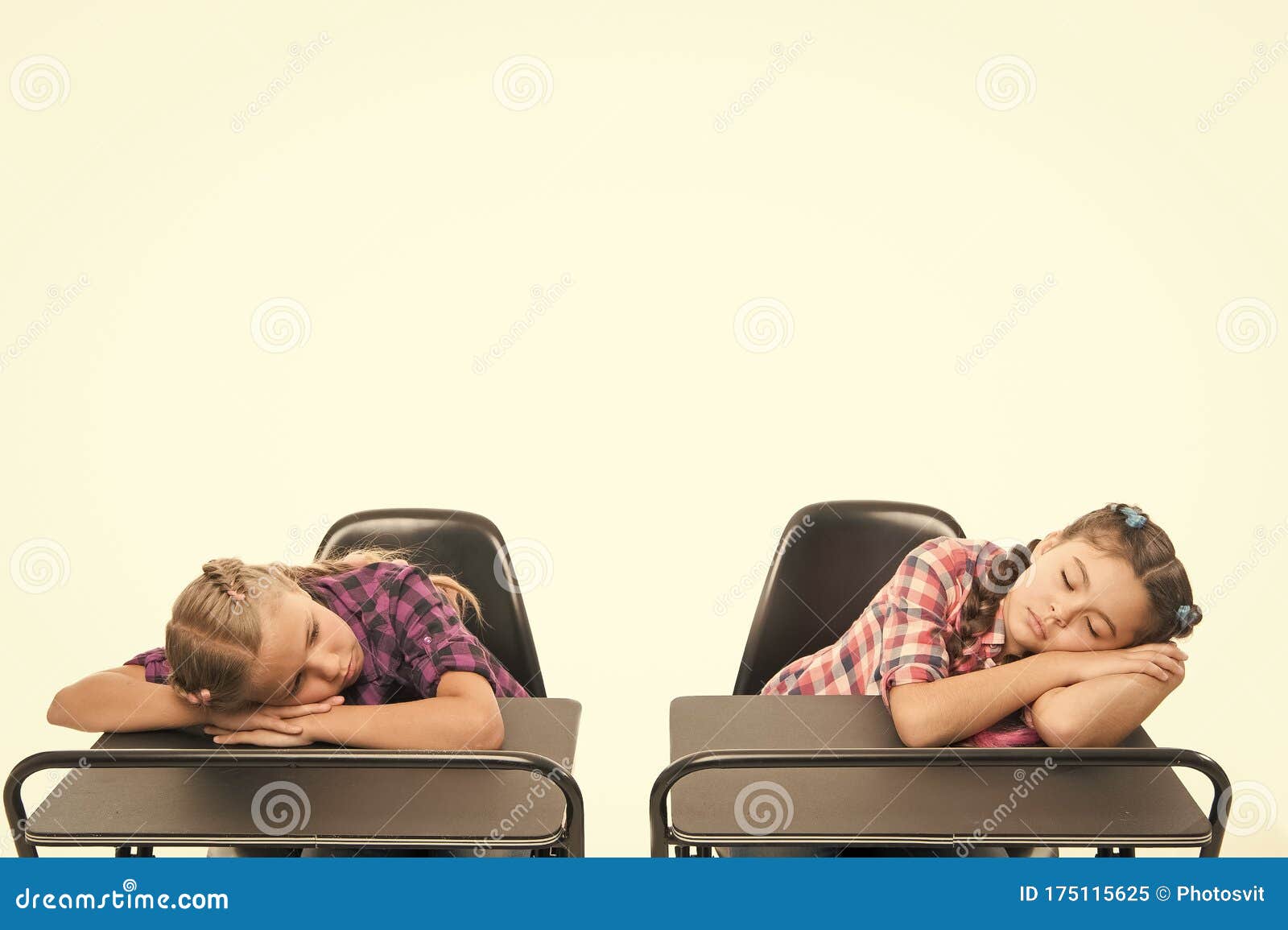 Surviving A Boring Lesson Cute School Children Sleeping At School