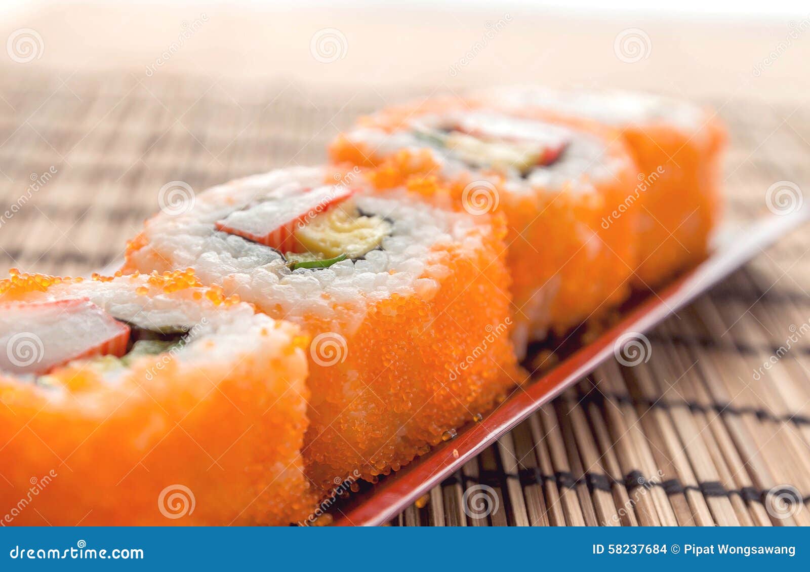 Sushi japansk kokkonst är utbredd i hela världen