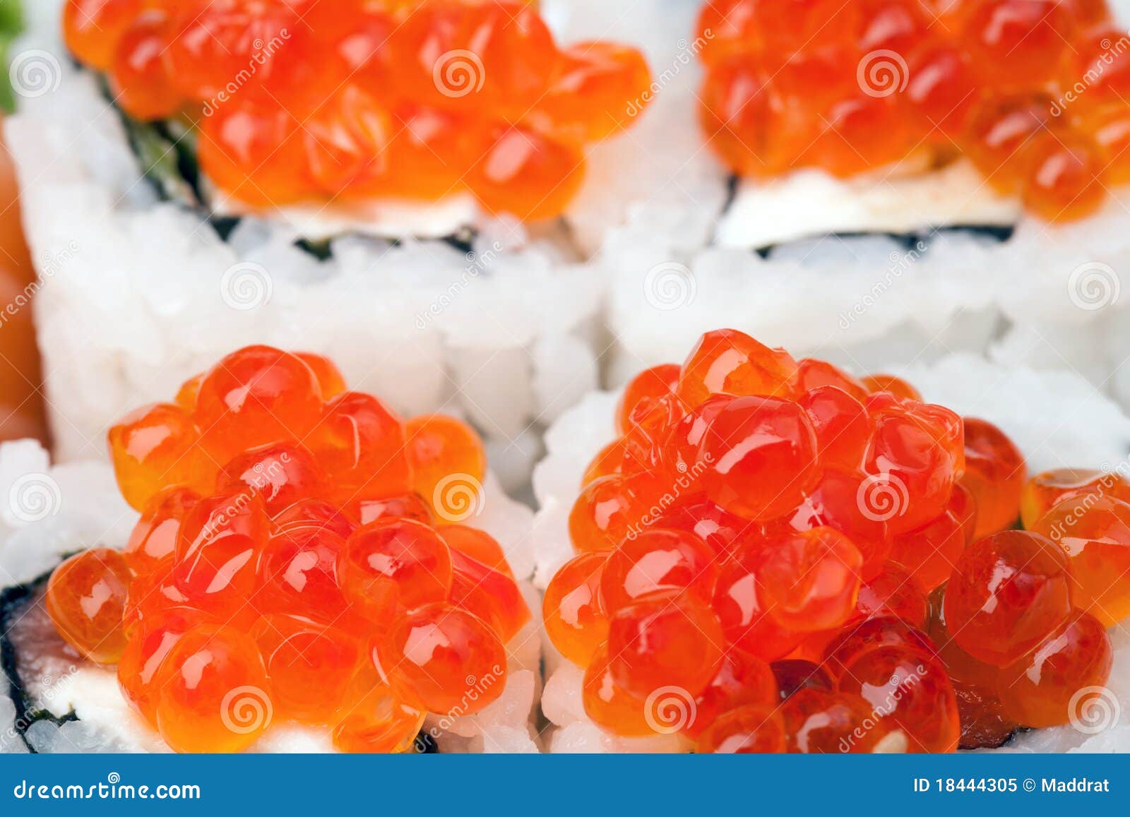 Sushi with caviar stock image. Image of garnish, sushi 18444305