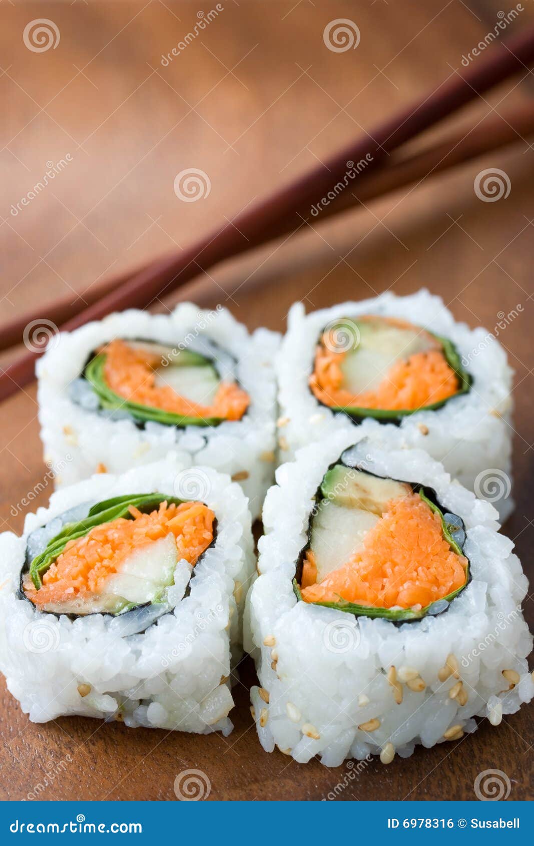 Sushi and chopsticks stock photo. Image of fresh, oriental 6978316