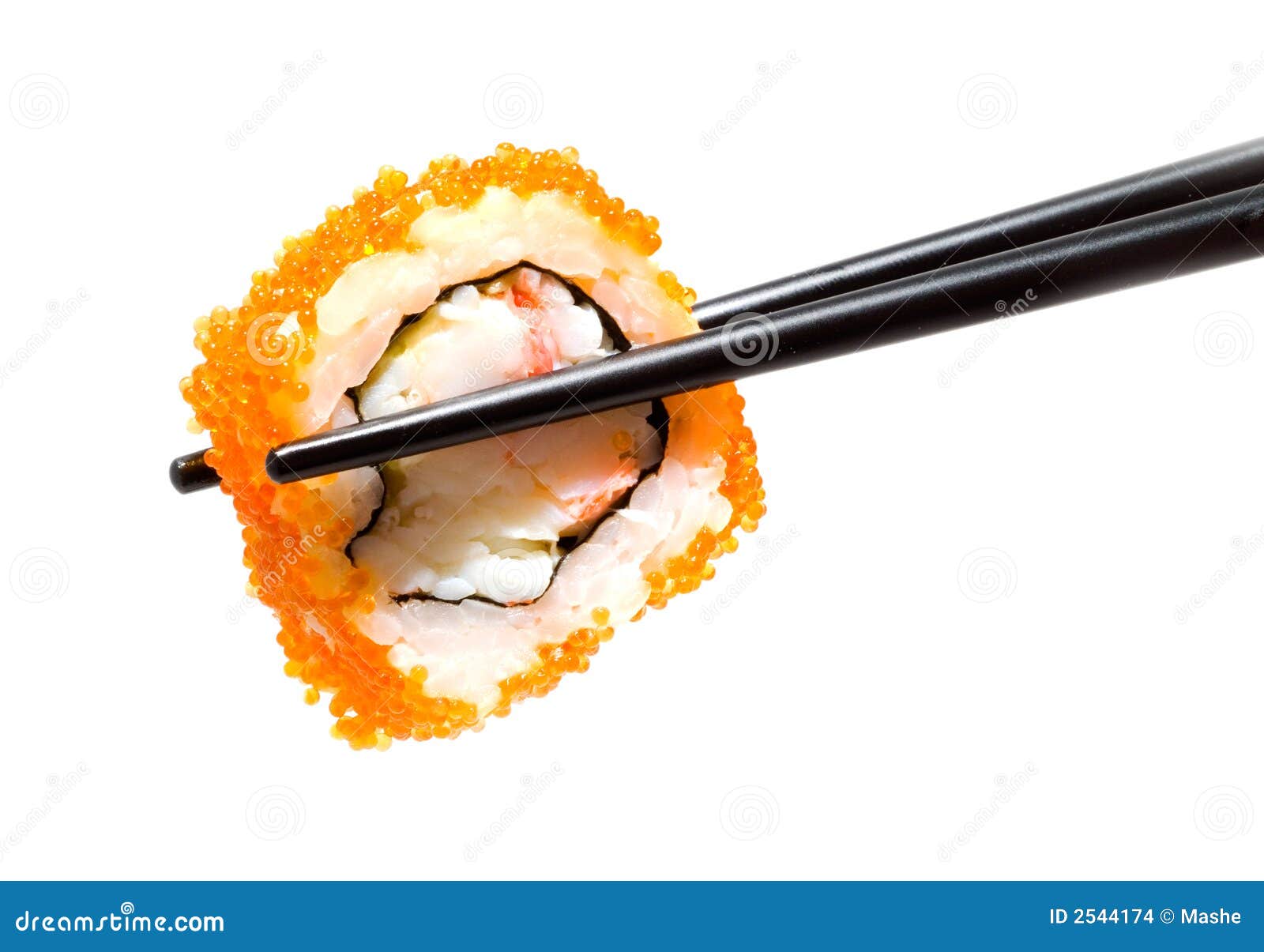 Sushi con le bacchette fotografia stock. Immagine di asiatico - 2544174