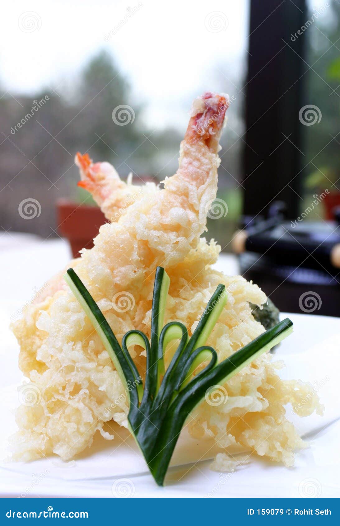 Sushi Garnalen Tempura stock afbeelding. Image of boete 159079
