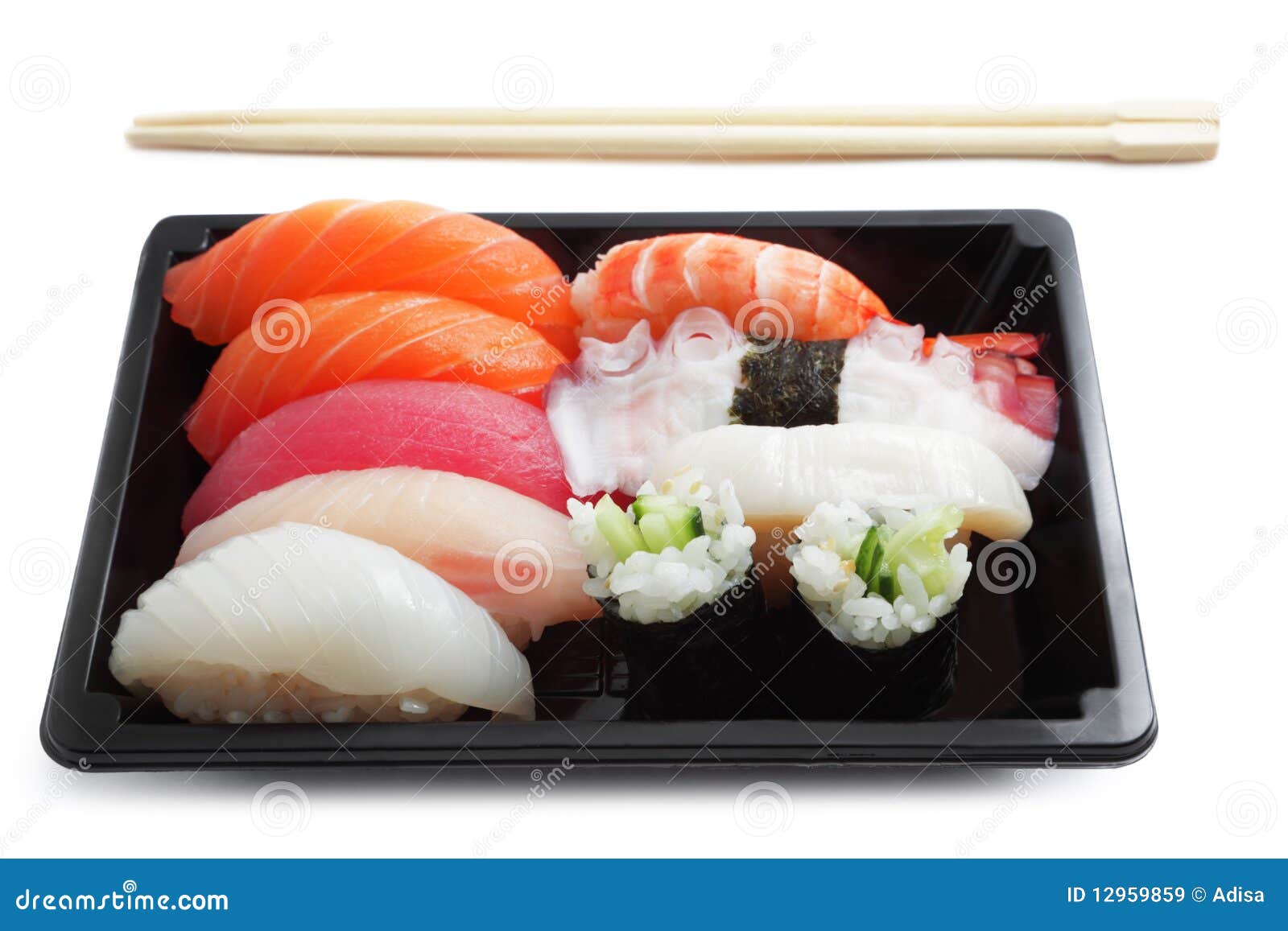 Sushi lunch box stock image. Image of chopsticks, meal 12959859