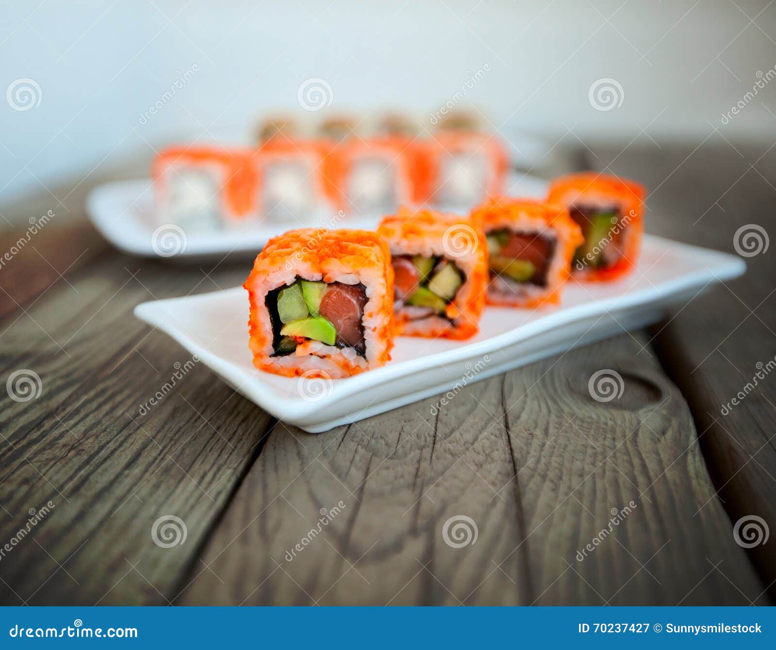 Sushi met eetstokjes