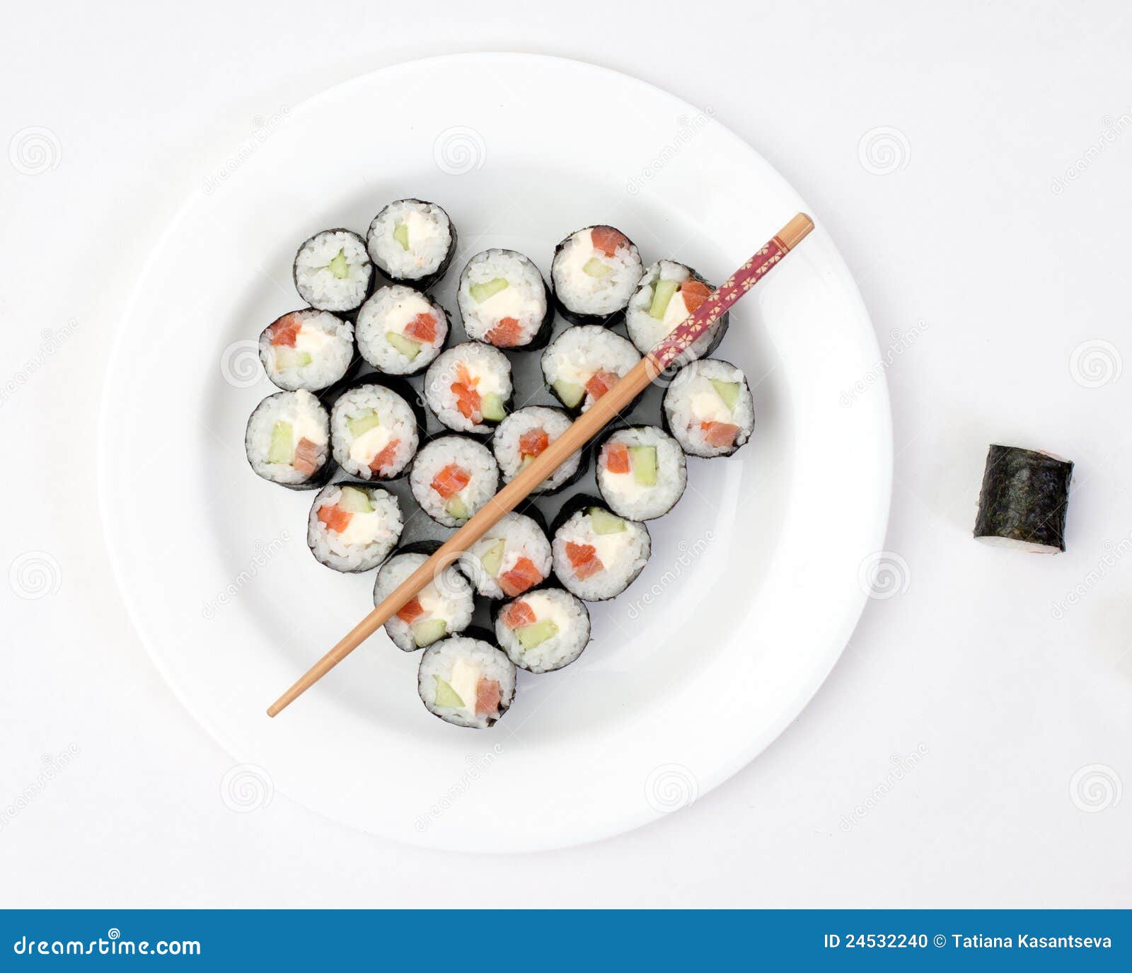 Sushi on a Plate in the Shape of Heart Stock Photo Image of dinner