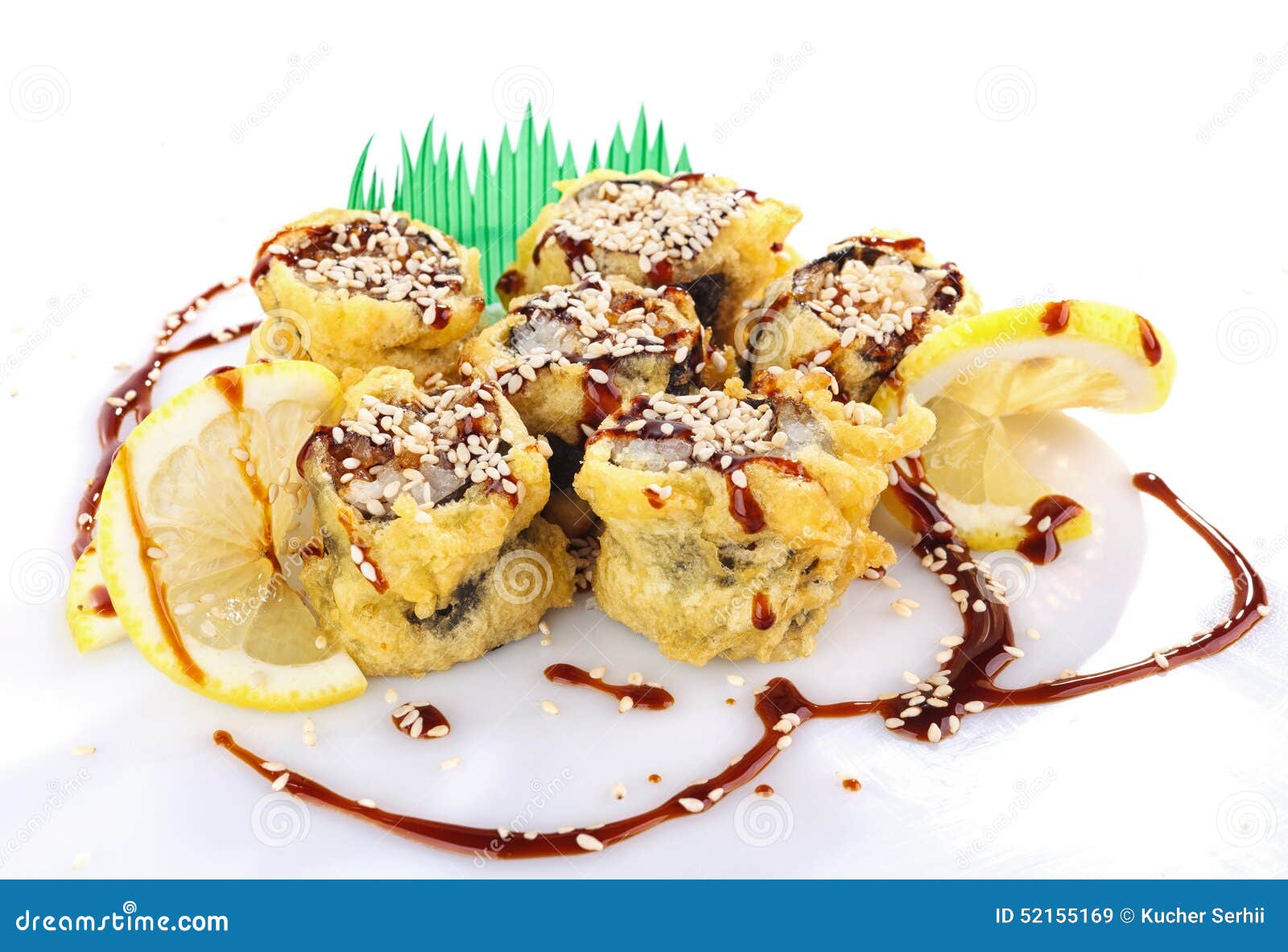 Sushi Roll Fried in Tempura Batter Stock Image Image of seaweed