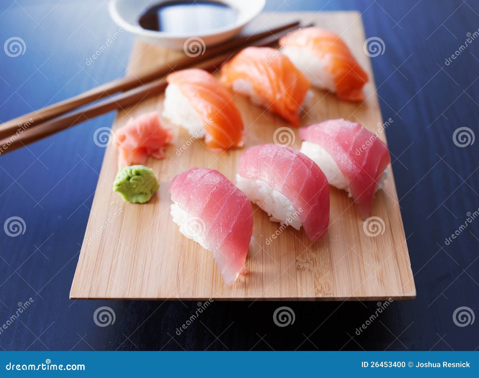 Sushi Salmon and Tuna Nigiri Stock Photo Image of japan, cuisine