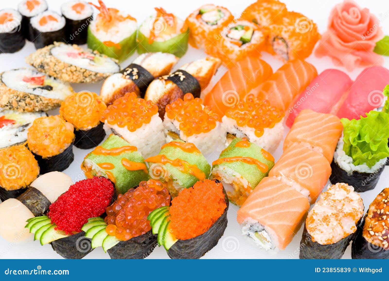 Sushi set stock image. Image of japanese, serving, assortment 23855839