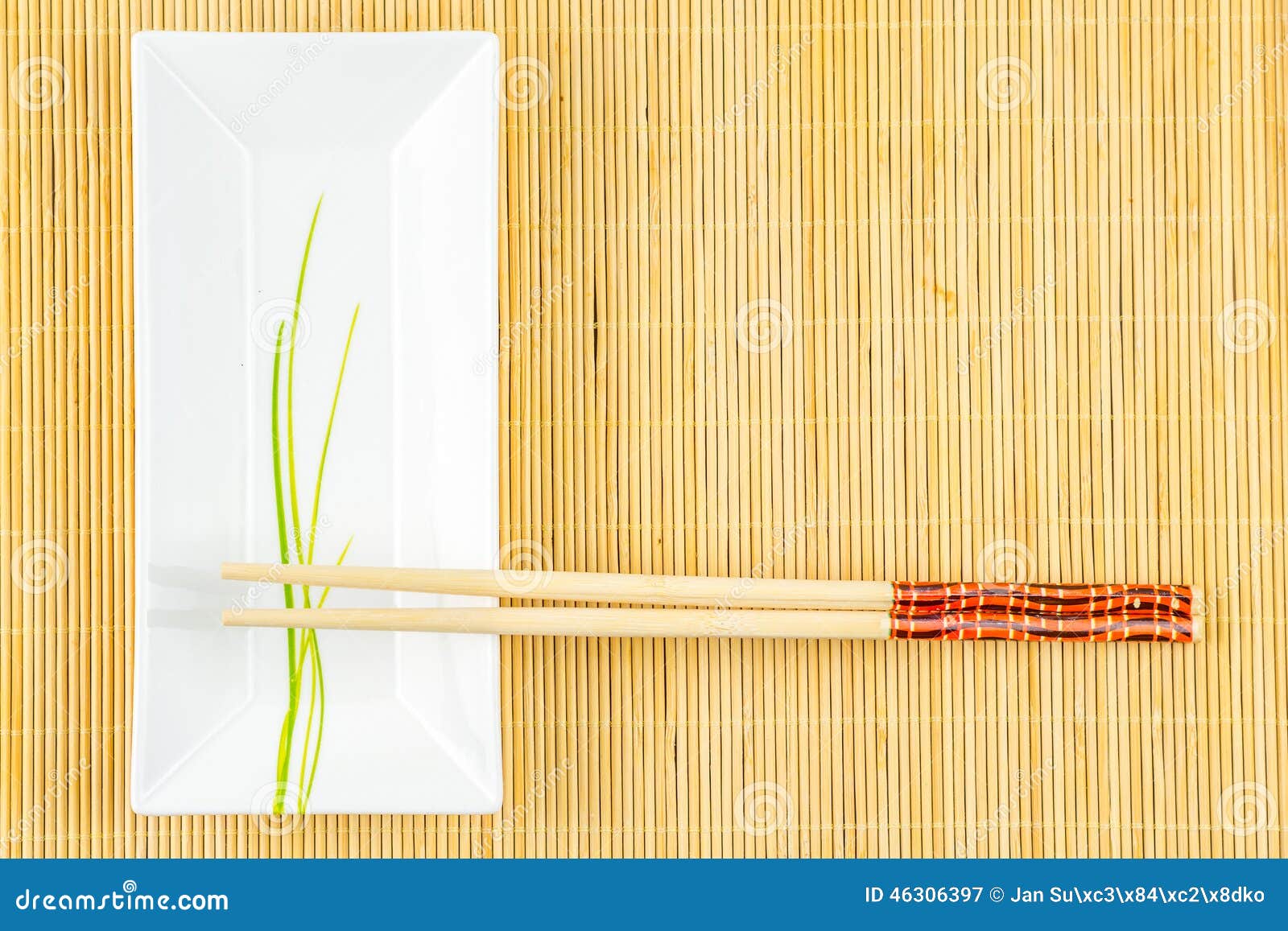 Sushi Set on a Bamboo Placemat Stock Image Image of table, food 46306397