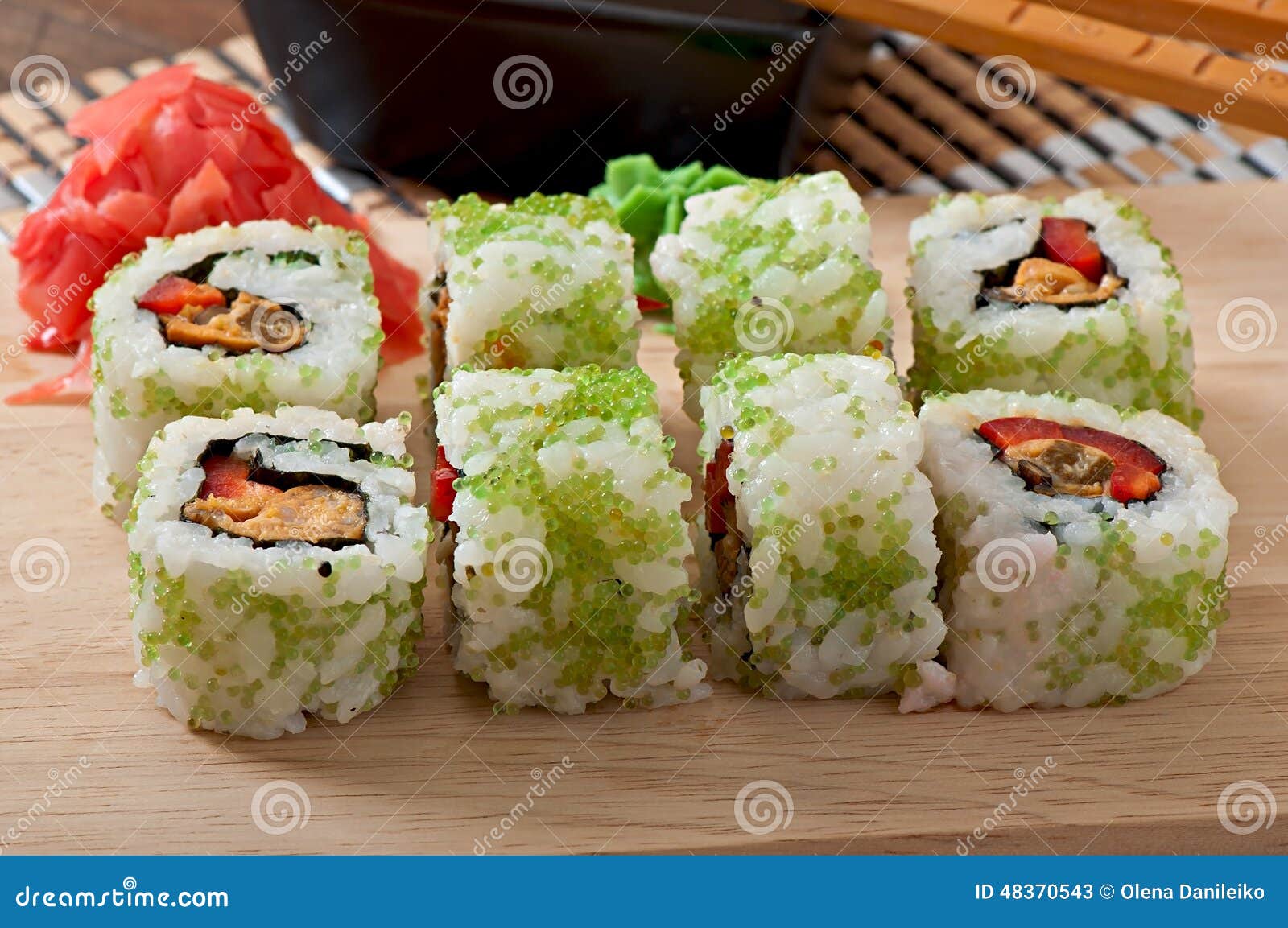 Sushi Set stock image. Image of philadelphia, black, assortment 48370543