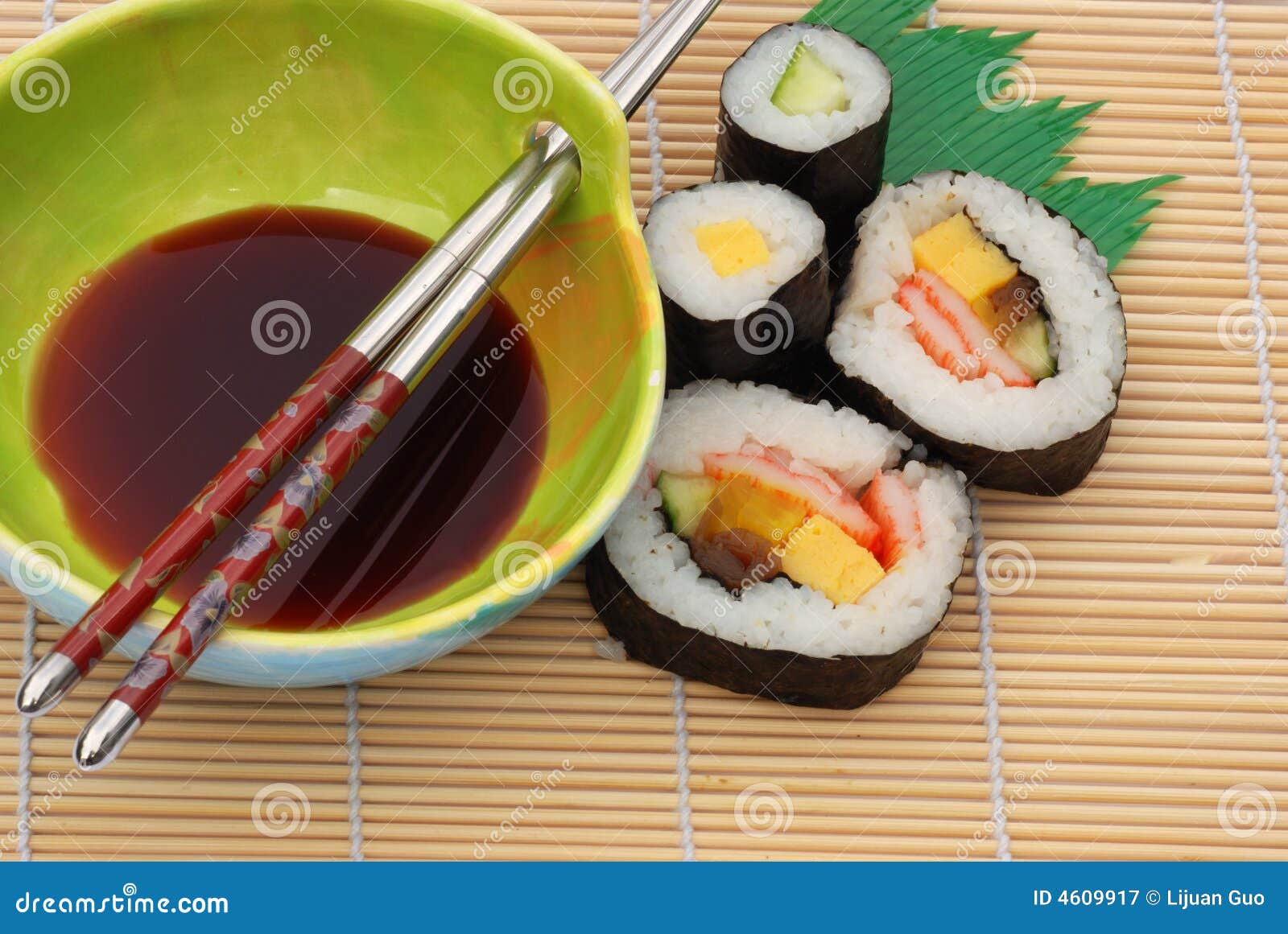 Sushi with soya sauce stock image. Image of dish, sashimi 4609917