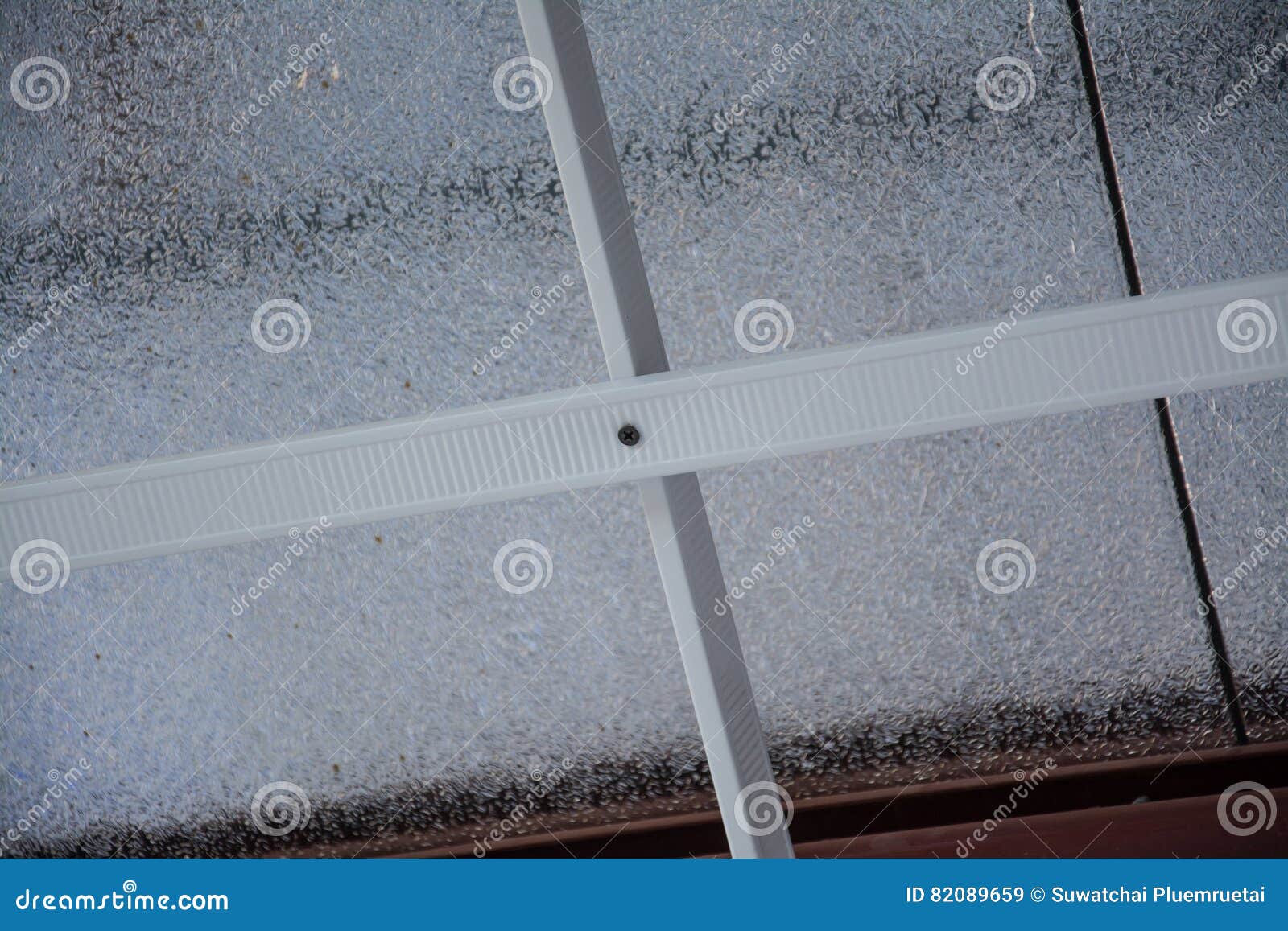 Suspended Ceiling Structure In Construction Site Stock Image