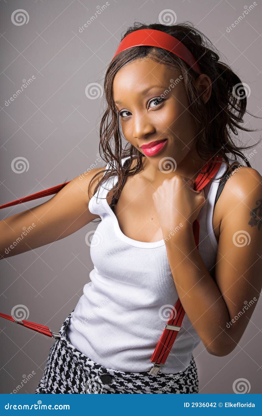 Suspender girl stock photo. Image of diversity, ethnic 2936042