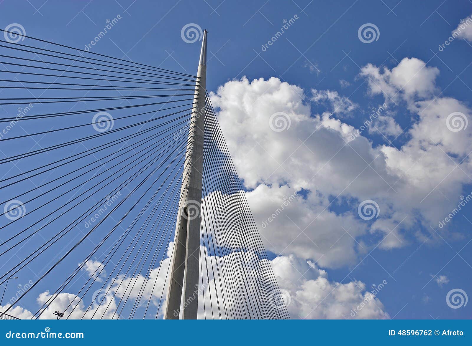 Suspension bridge stock photo. Image of design, blue 48596762