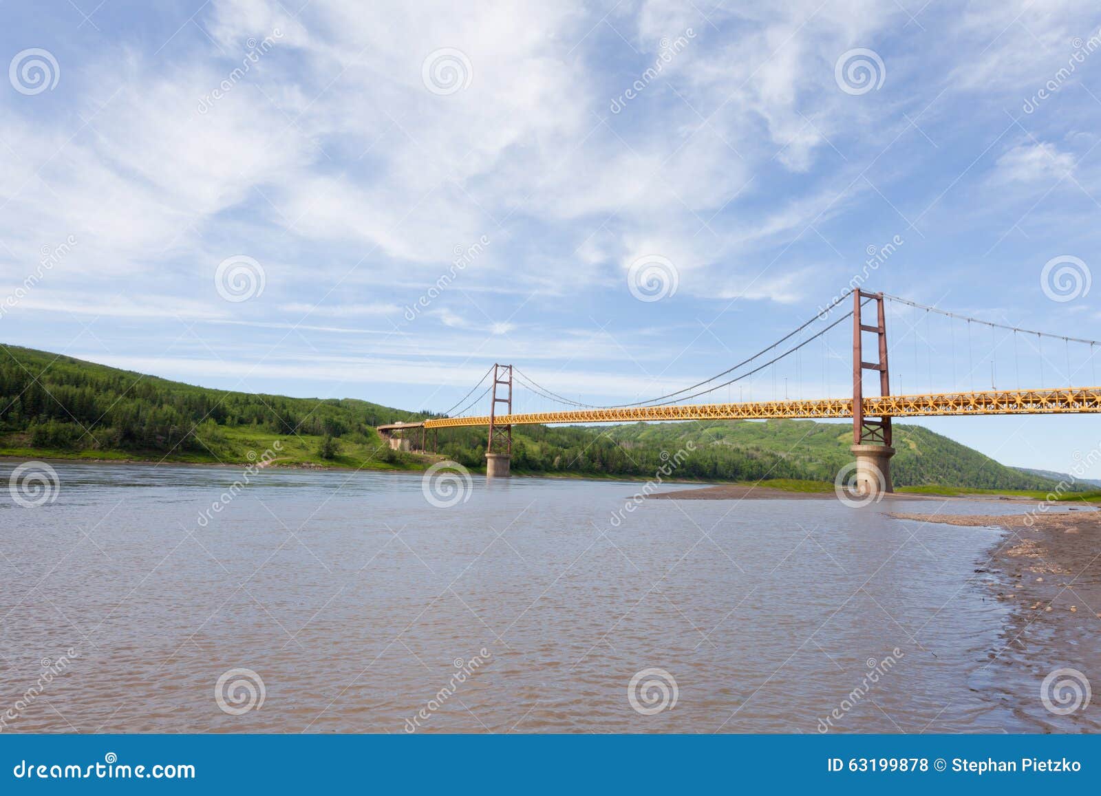 Suspension Bridge Dunvegan Alberta Canada Stock Photo Image of infrastructure, highway 63199878