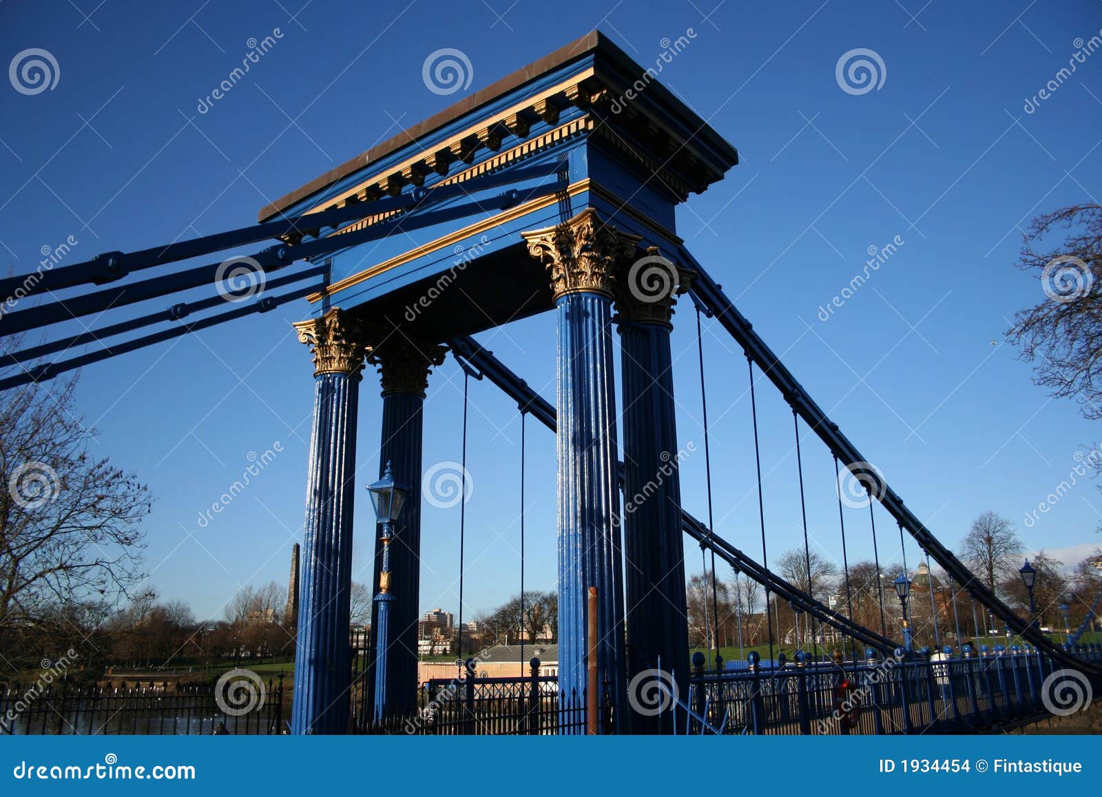 Suspension bridge Glasgow stock photo. Image of suspension 1934454