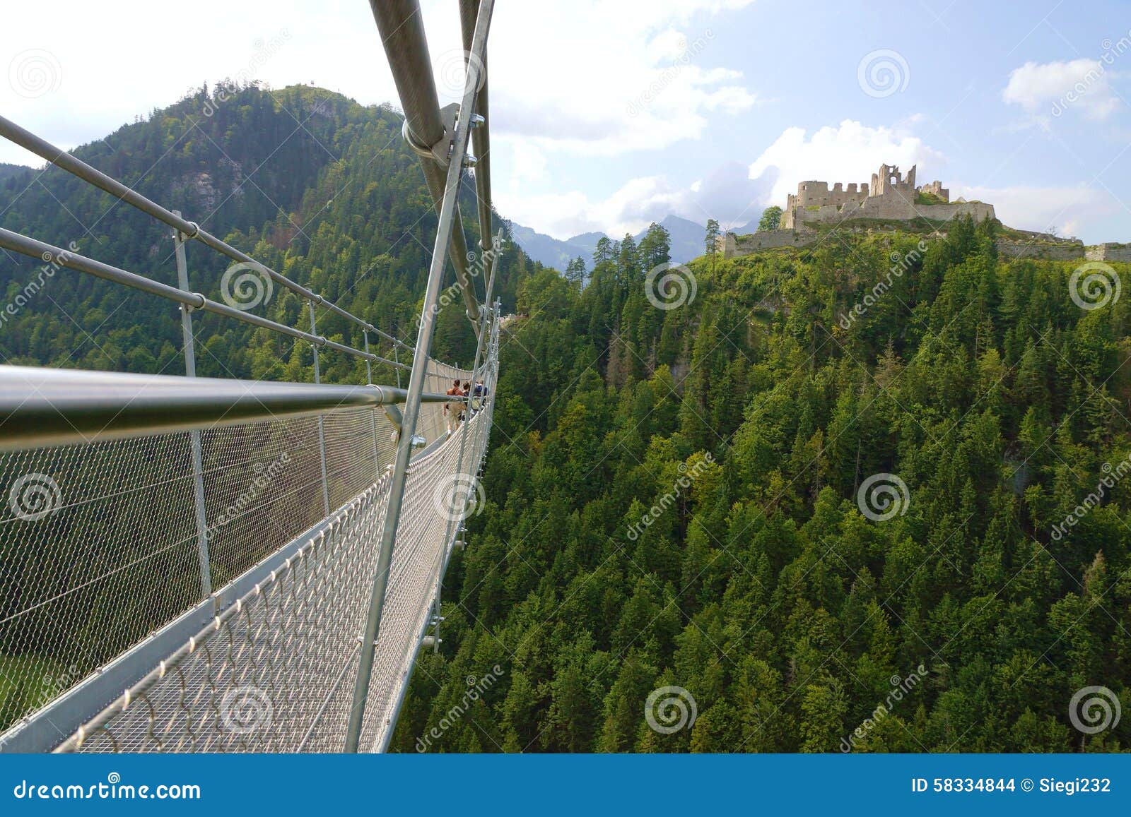 Suspension Bridge stock photo. Image of book, austria 58334844