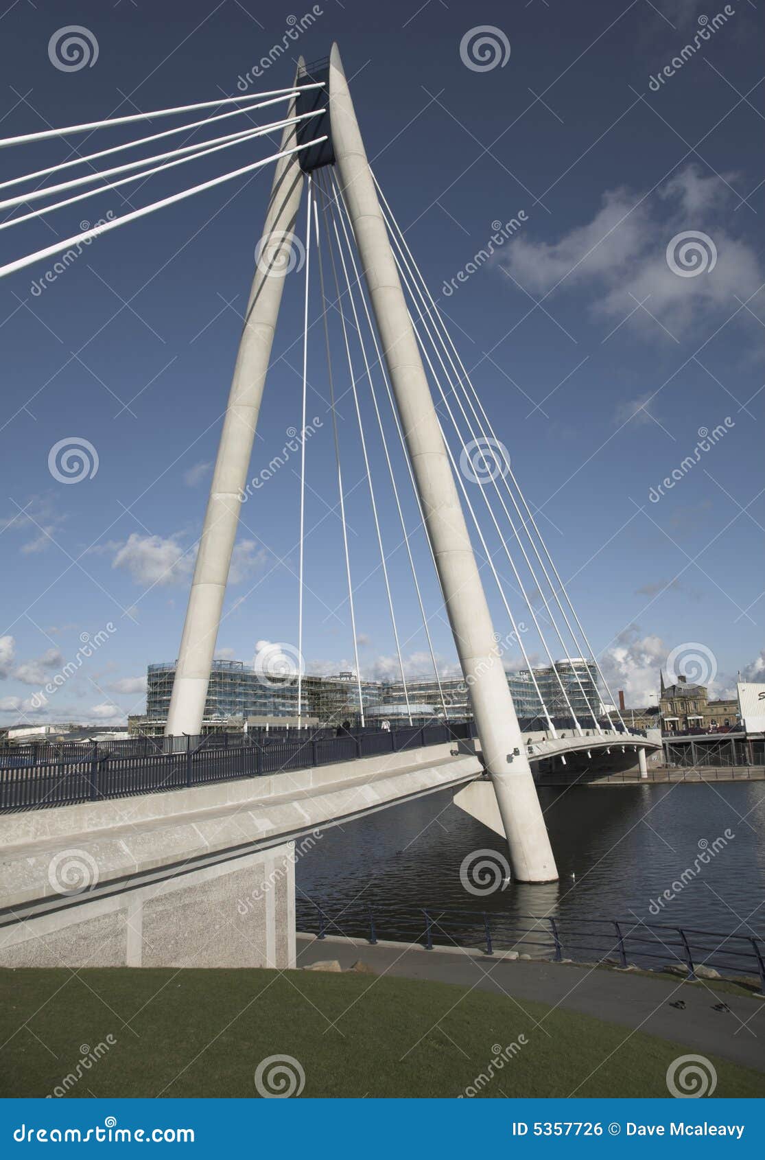 Suspension Bridge in Southport UK Stock Photo - Image of vertical ...