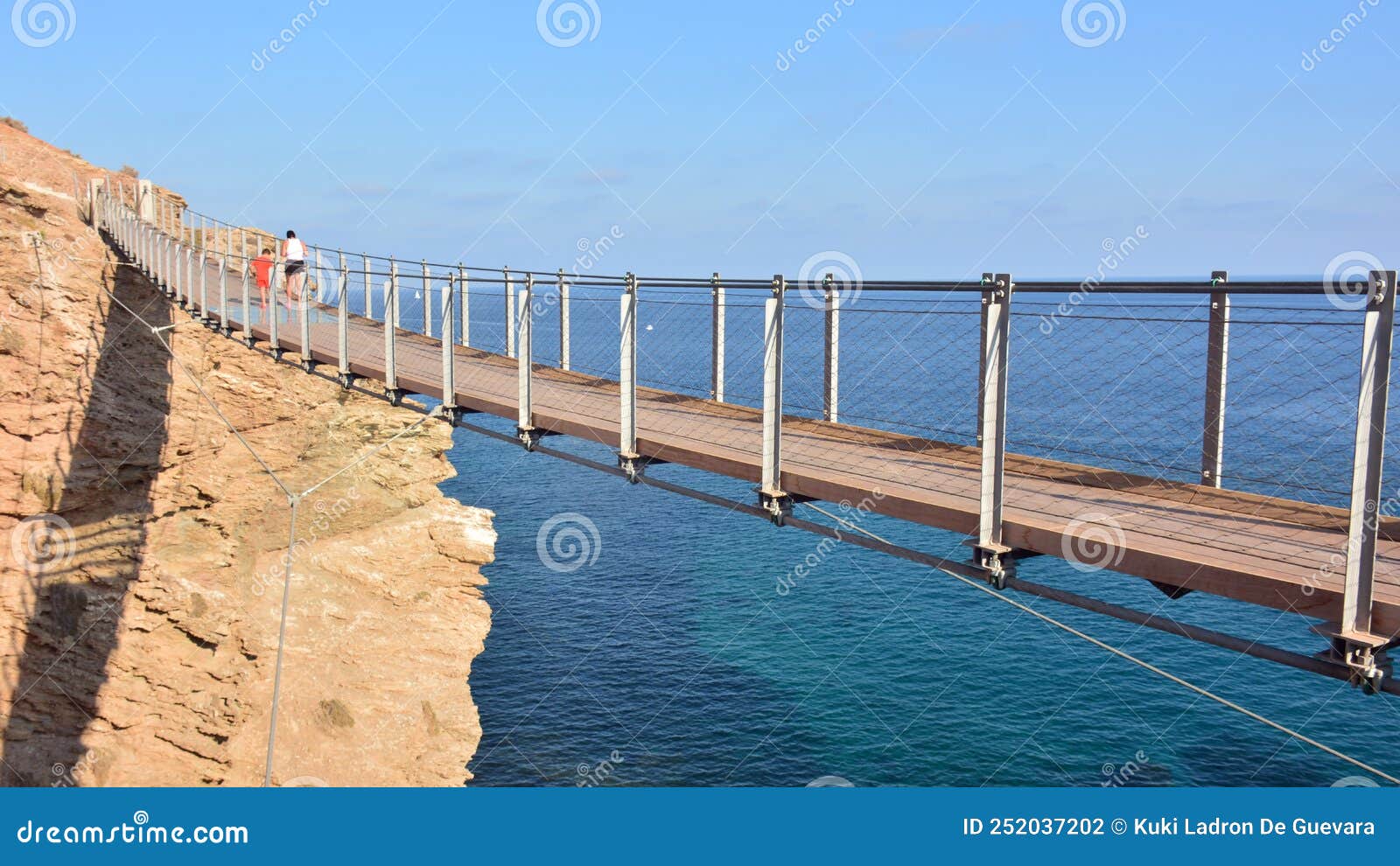 suspension bridge in torrenueva beach, granada