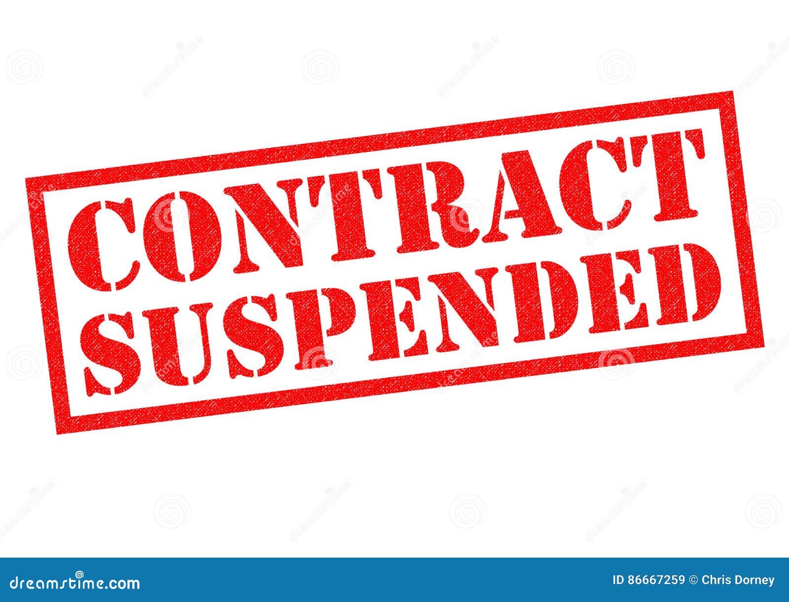 SUSPENSION DE CONTRAT illustration stock. Illustration du agencement