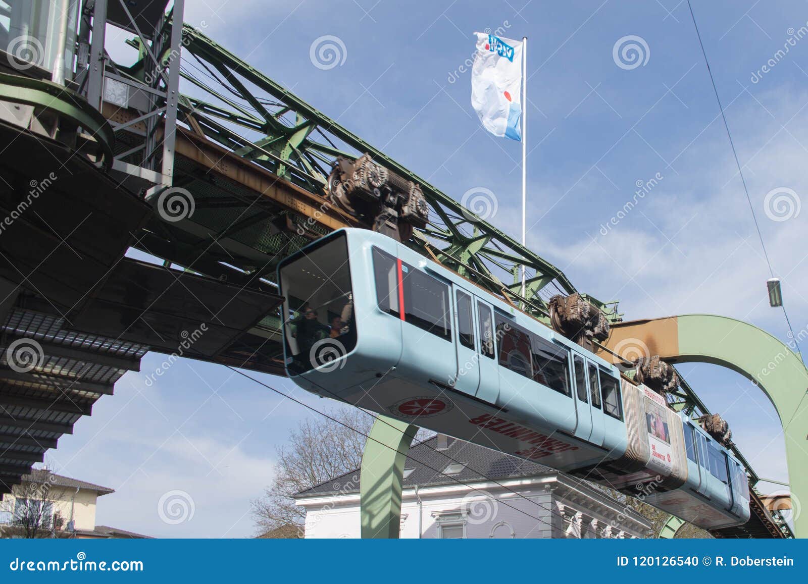 The suspension railway editorial image. Image of cloud 120126540