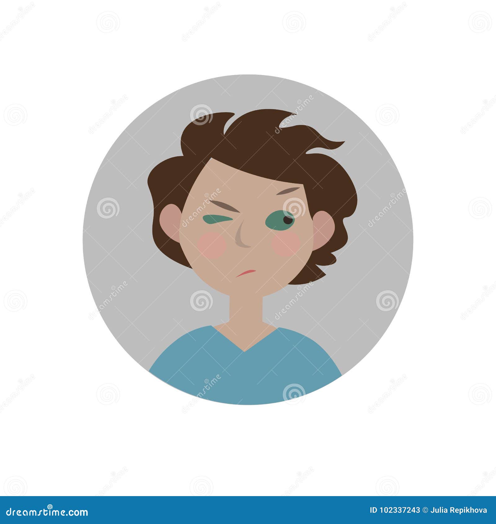 Suspicious Emoticon Distrustful Smiley Wary Emoji Incredulous Expression Stock Vector Illustration Of Comic Character