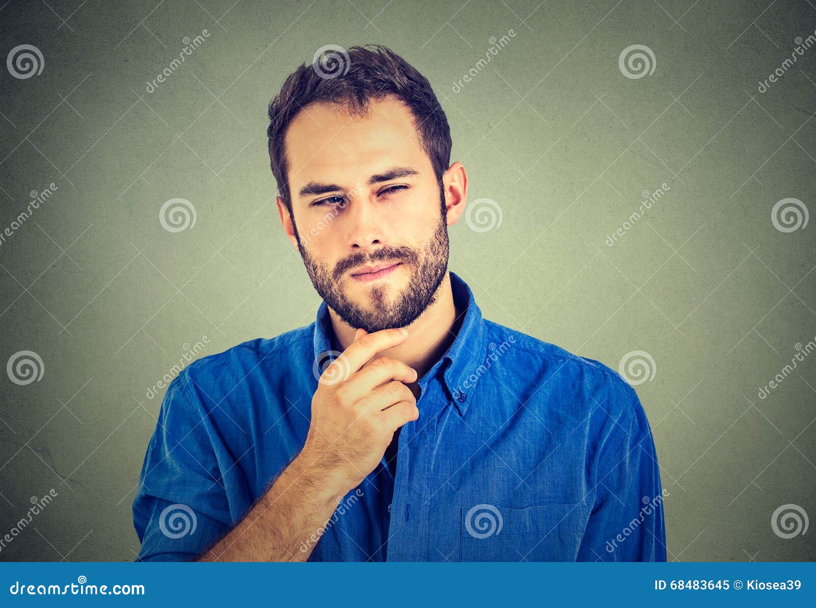 Suspicious skeptical man stock image Image of human 68483645