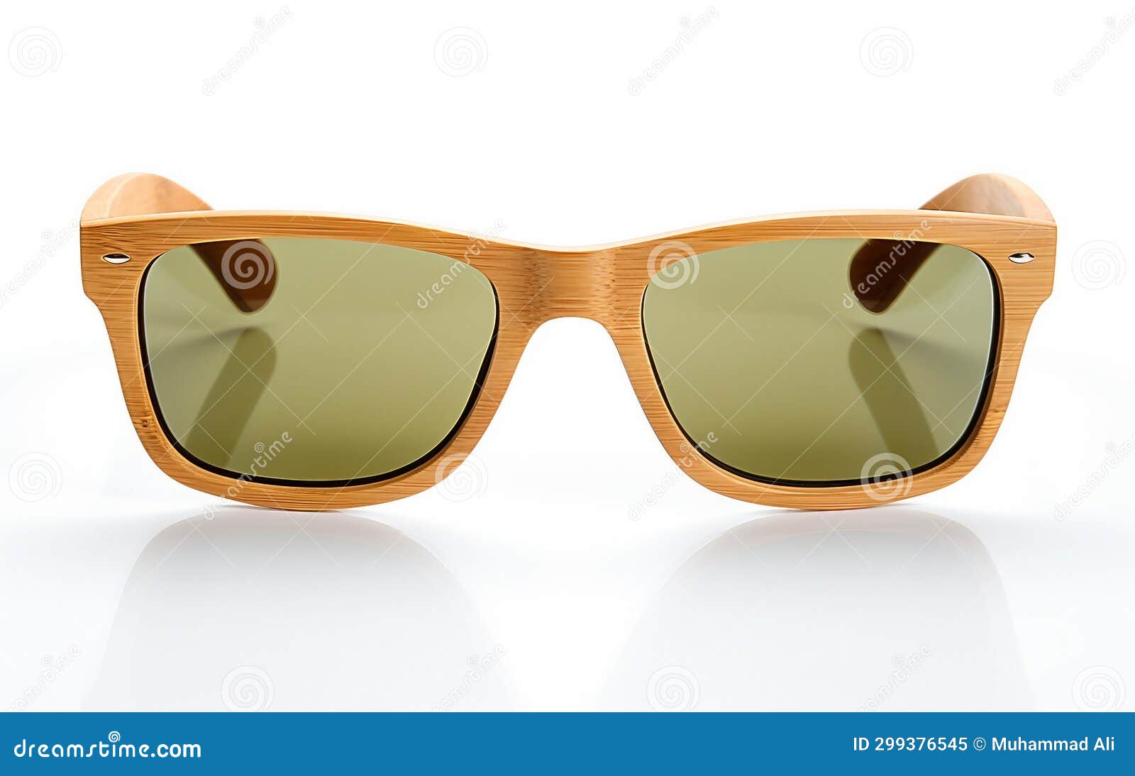 Sustainable Bamboo Sheets Glasses on White Background Stock