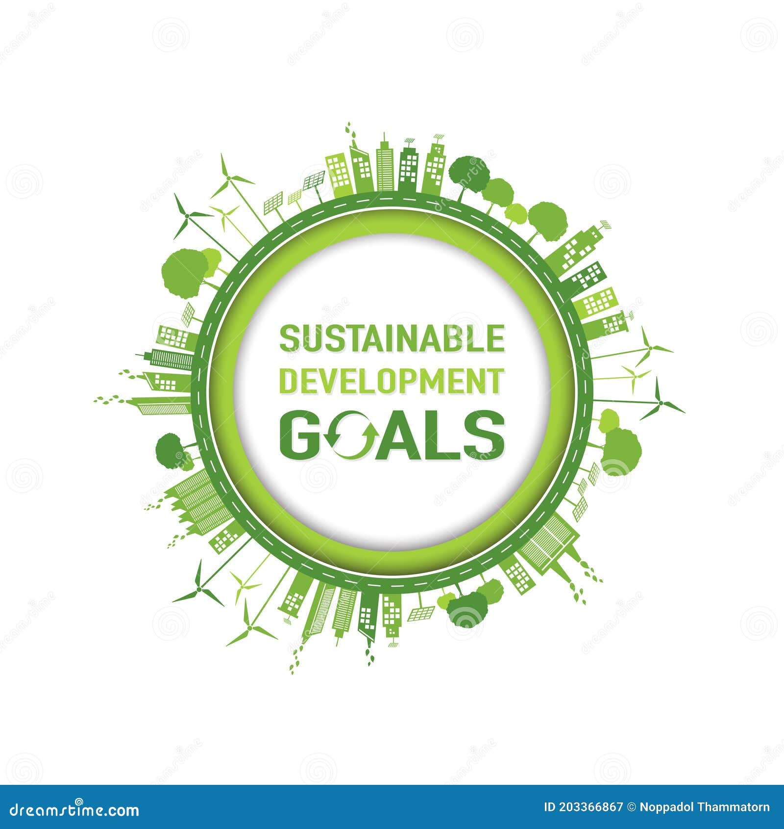 Sustainable Development Goals Template Frame and Background Stock Vector -  Illustration of electrical, friendly: 203366867