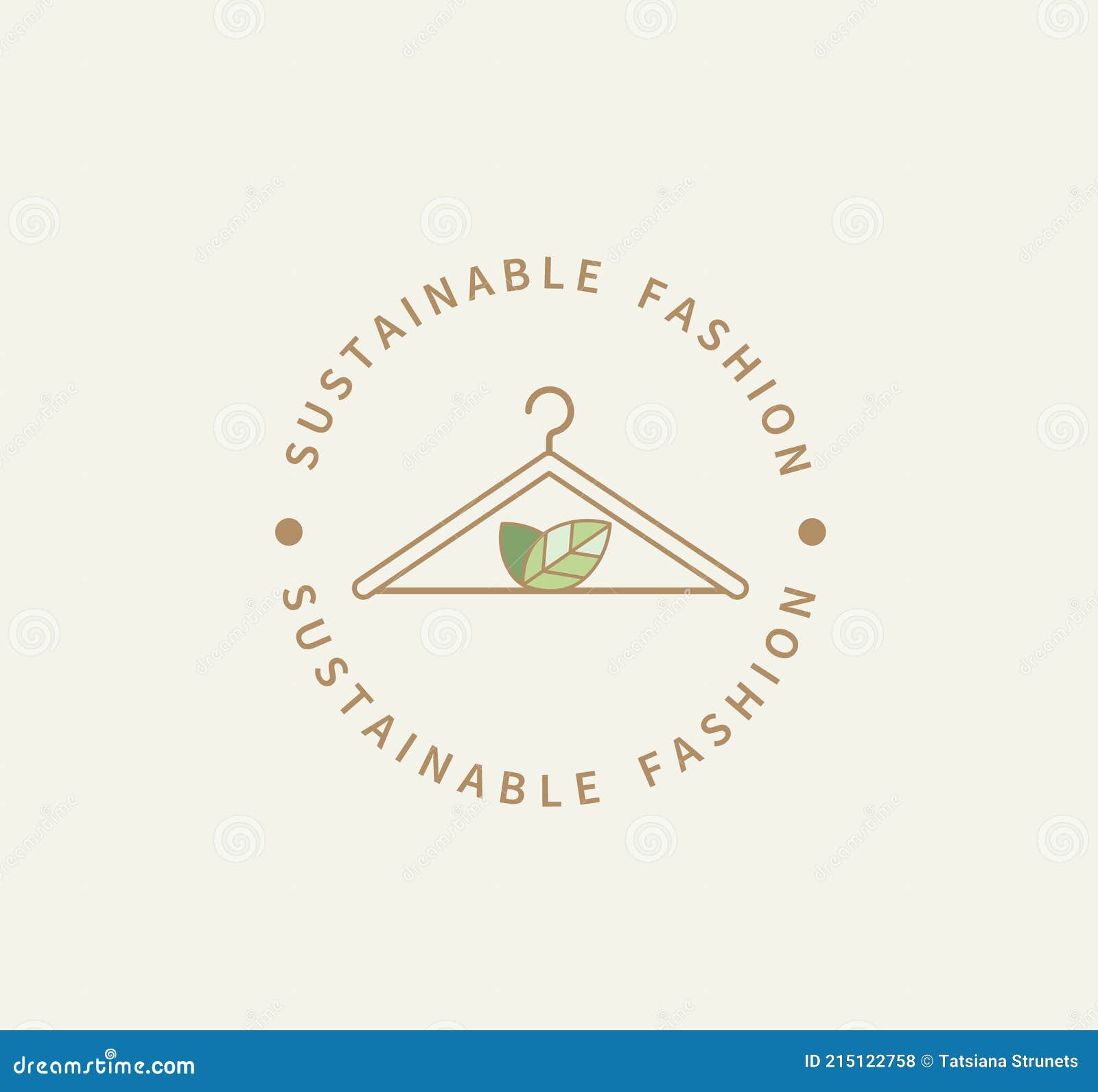Sustainable Fashion Logo.Eco Friendly Production. Vector Illustration ...