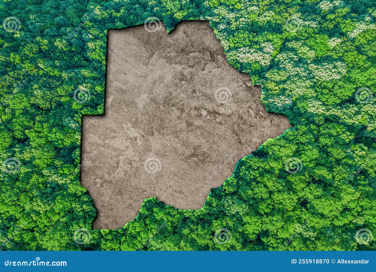 Sustainable Habitat Map of Botswana Stock Illustration Illustration of global, protection