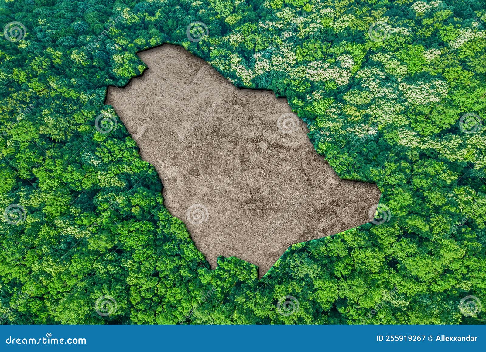 Sustainable Habitat Map of Saudi Arabia Stock Image Image of plant