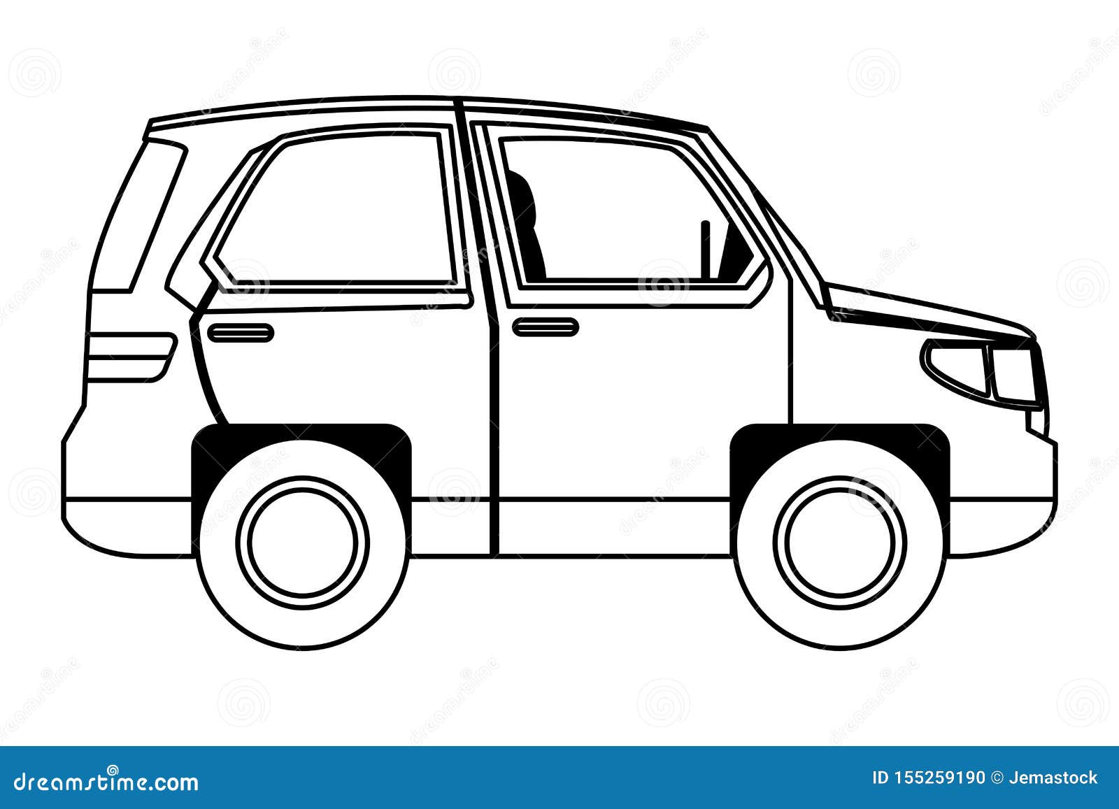 SUV Car Vehicle Sideview Cartoon in Black and White Stock Vector - Illustration of purchase, speed: 155259190 SUV Car Vehicle Sideview Cartoon in Black and White Stock Vector - Illustration of purchase, speed: 155259190