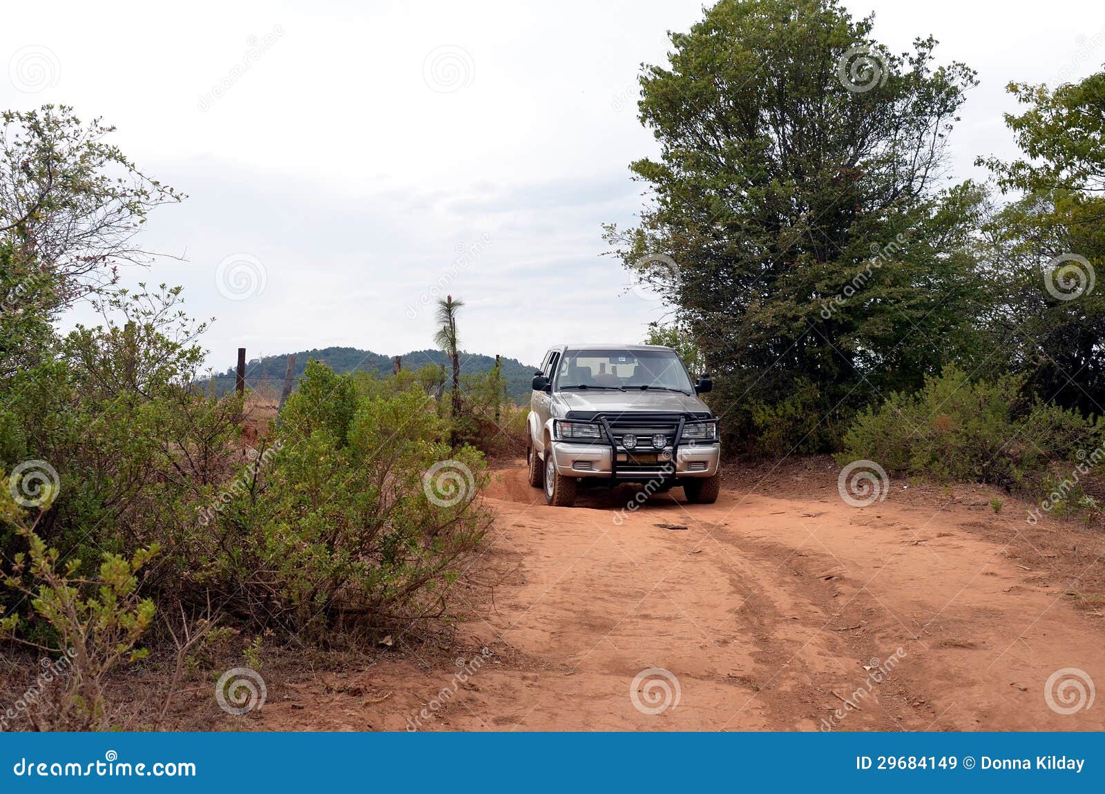 SUV driving on dirt road stock image. Image of path, adventure 29684149