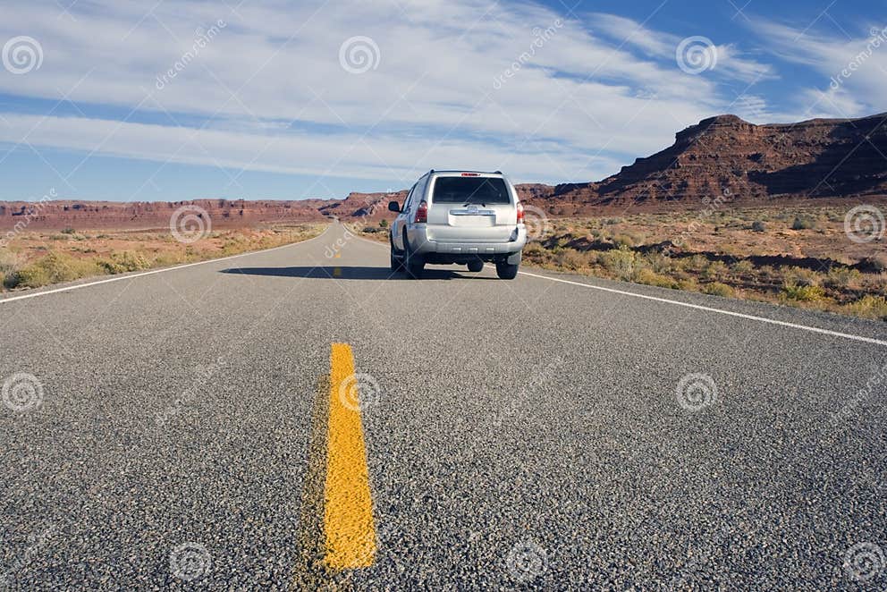 SUV driving in Utah. stock photo. Image of utility, speed 4386372